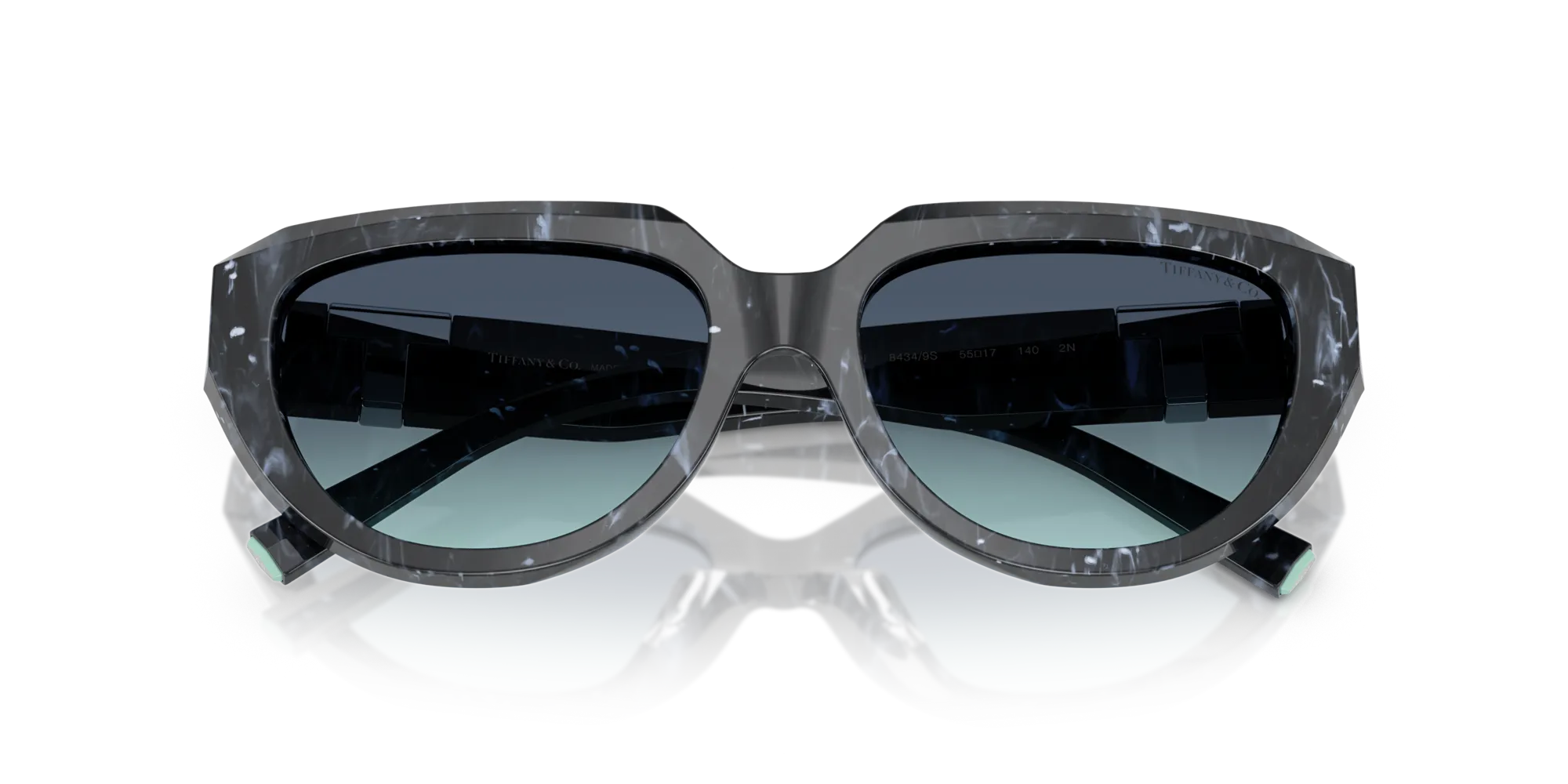 Tiffany TF4238U 84349S Occhiali da sole Acetato Nero Blu Pillow Normale Sfumato - immagine 2