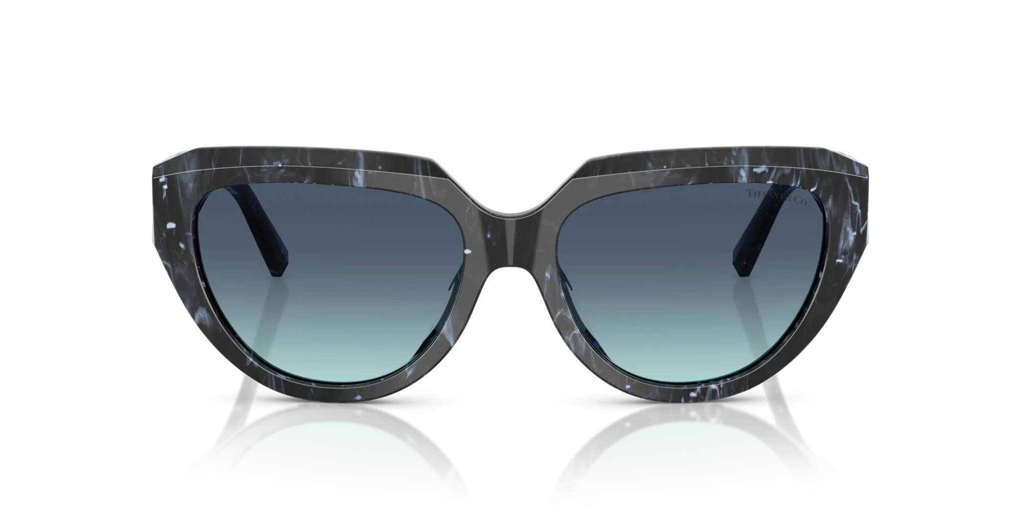 Tiffany TF4238U 84349S Occhiali da sole Acetato Nero Blu Pillow Normale Sfumato - immagine 3