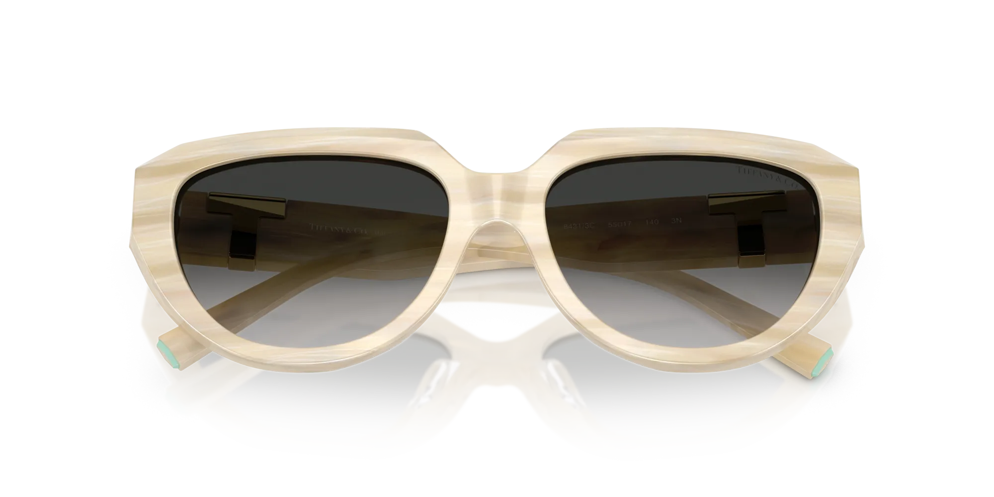 Tiffany TF4238U 84313C Occhiali da sole Acetato Beige Grigio Pillow Normale Sfumato - immagine 2