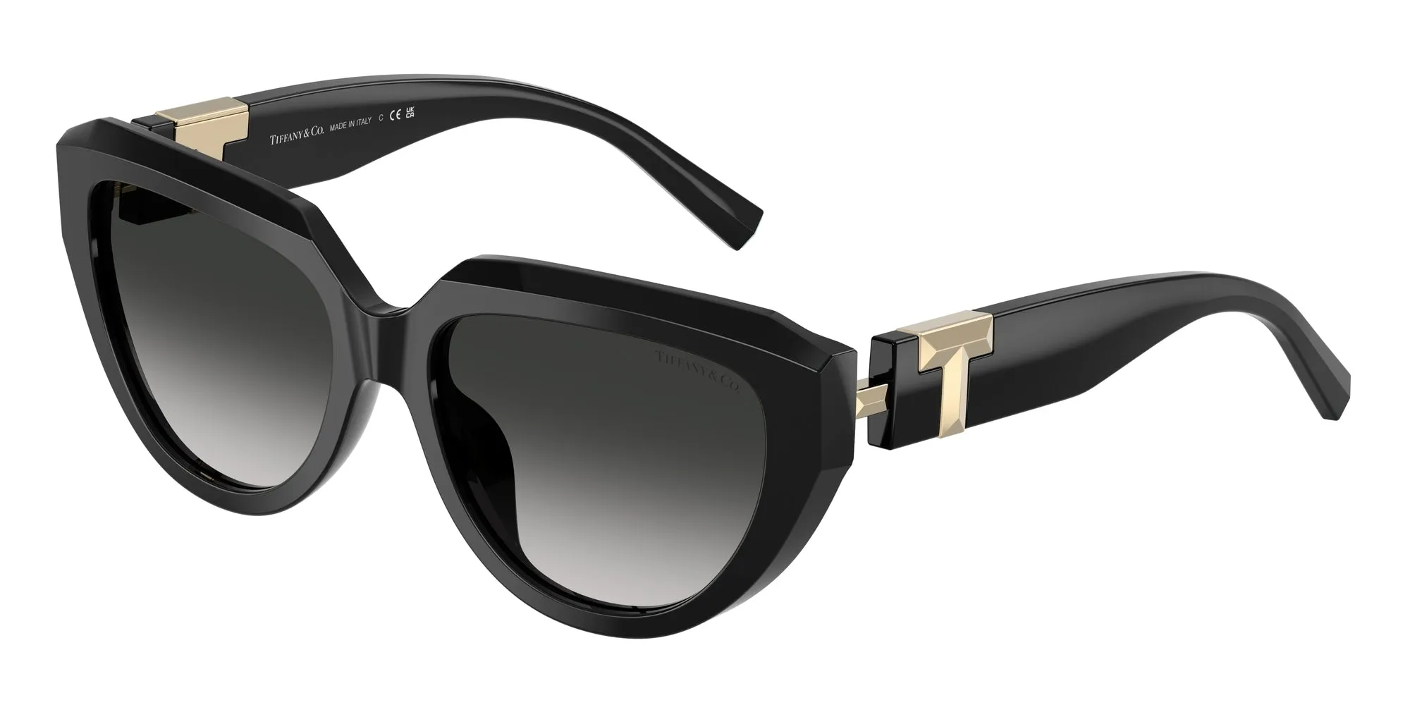 Tiffany TF4238U 80013C Occhiali da sole Acetato Nero Grigio Pillow Normale Sfumato - immagine 1