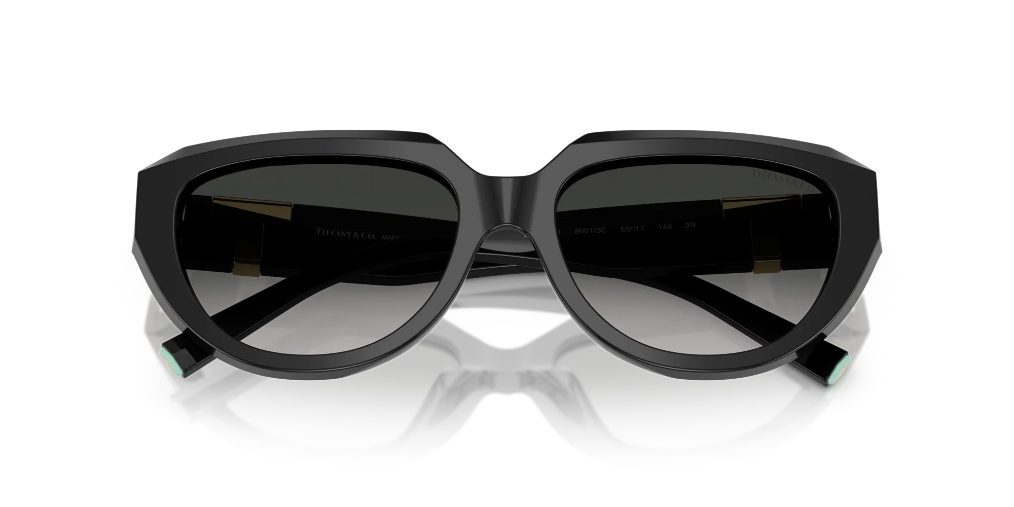 Tiffany TF4238U 80013C Occhiali da sole Acetato Nero Grigio Pillow Normale Sfumato - immagine 2