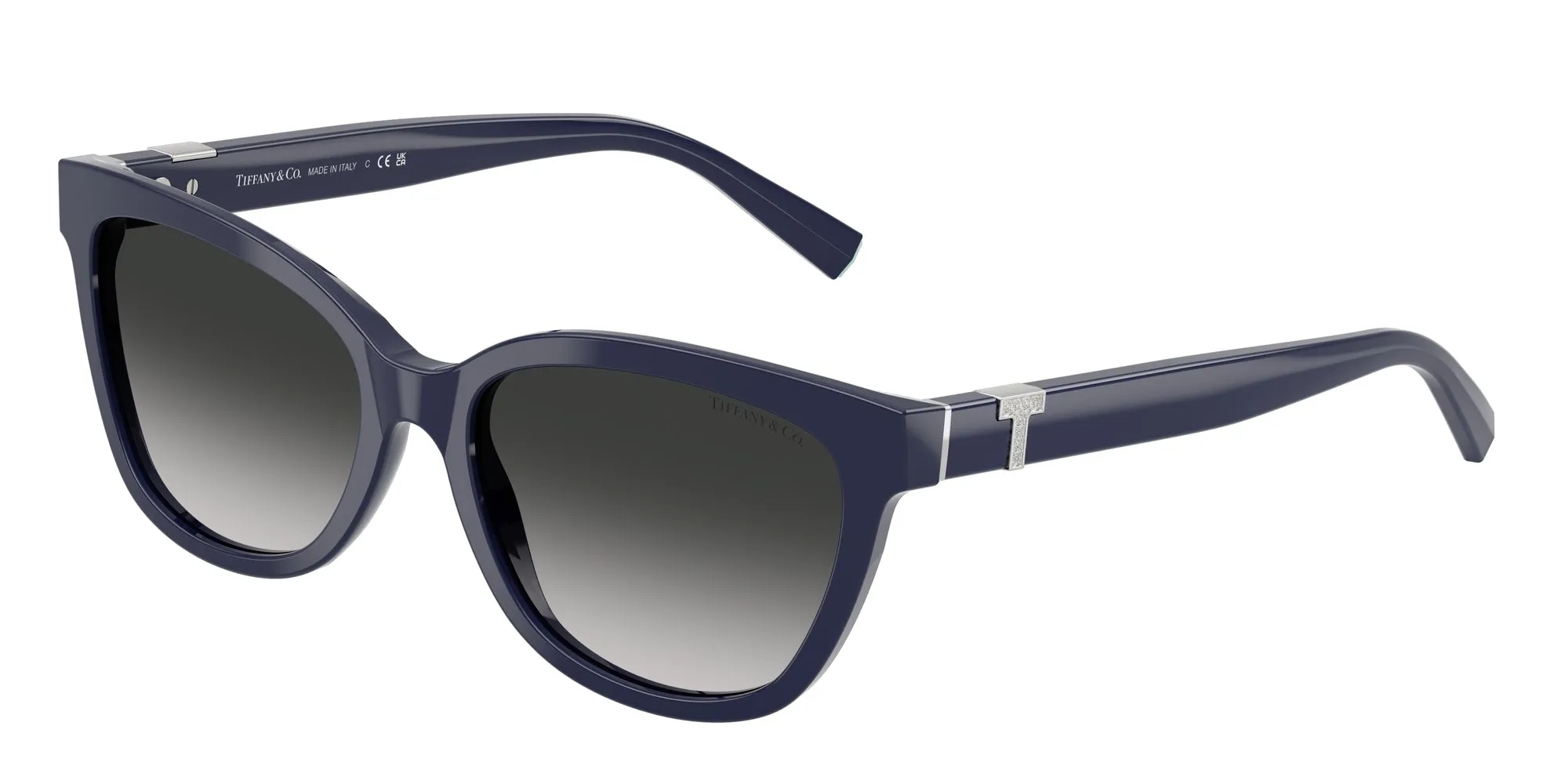 Tiffany TF4237B 83963C Occhiali da sole Acetato Blu Grigio Cat Eye Normale Sfumato - immagine 1