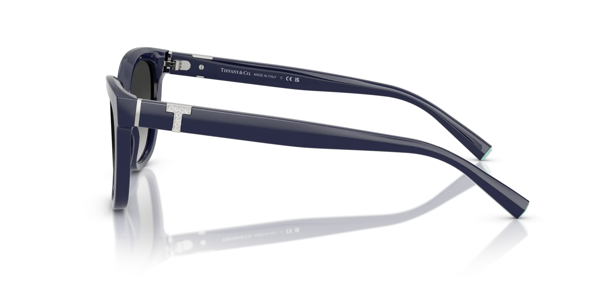 Tiffany TF4237B 83963C Occhiali da sole Acetato Blu Grigio Cat Eye Normale Sfumato - immagine 4