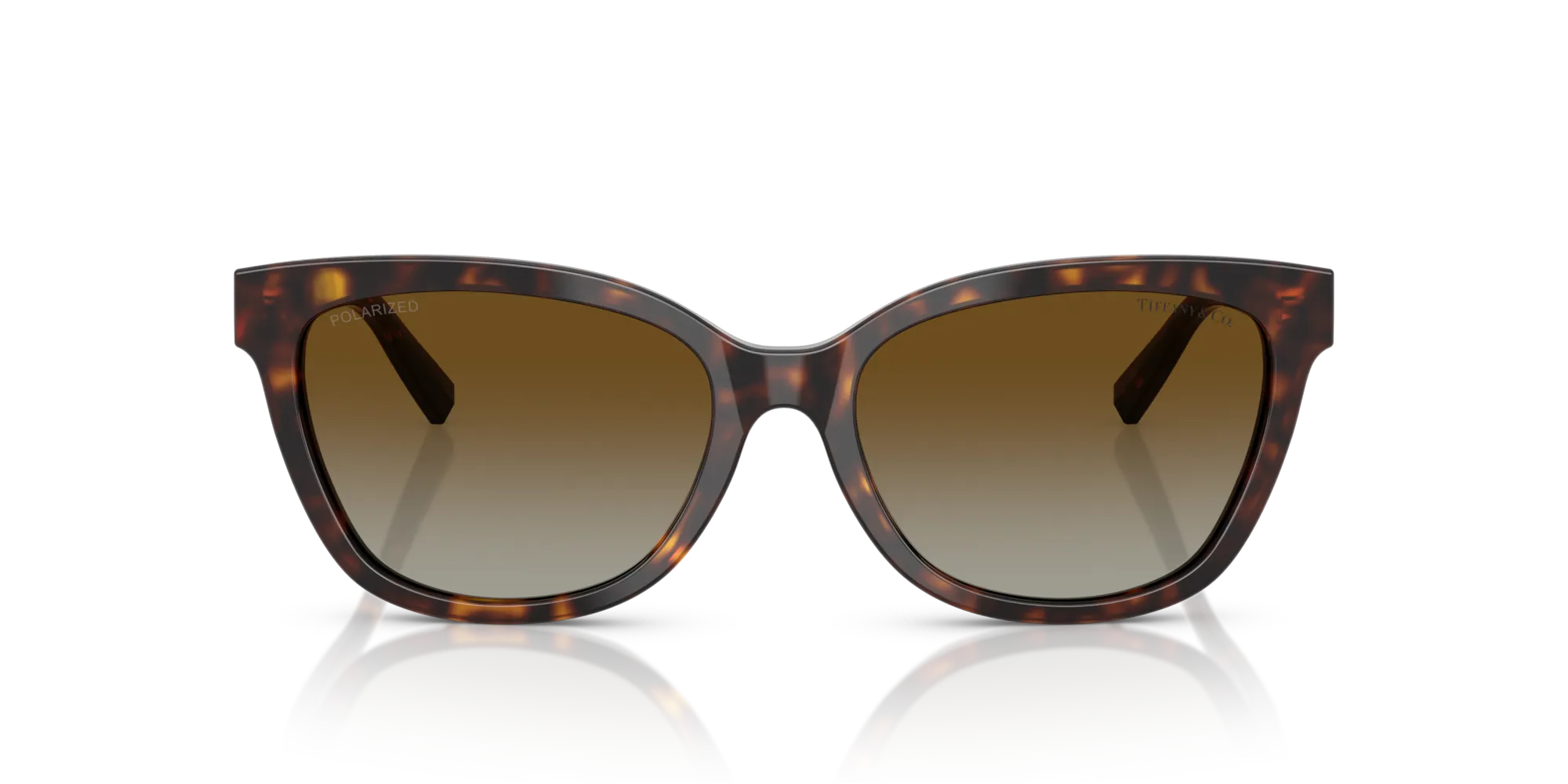 Tiffany TF4237B 8015T5 Occhiali da sole Acetato Tartaruga Marrone Cat Eye Polarizzata Sfumato - immagine 3