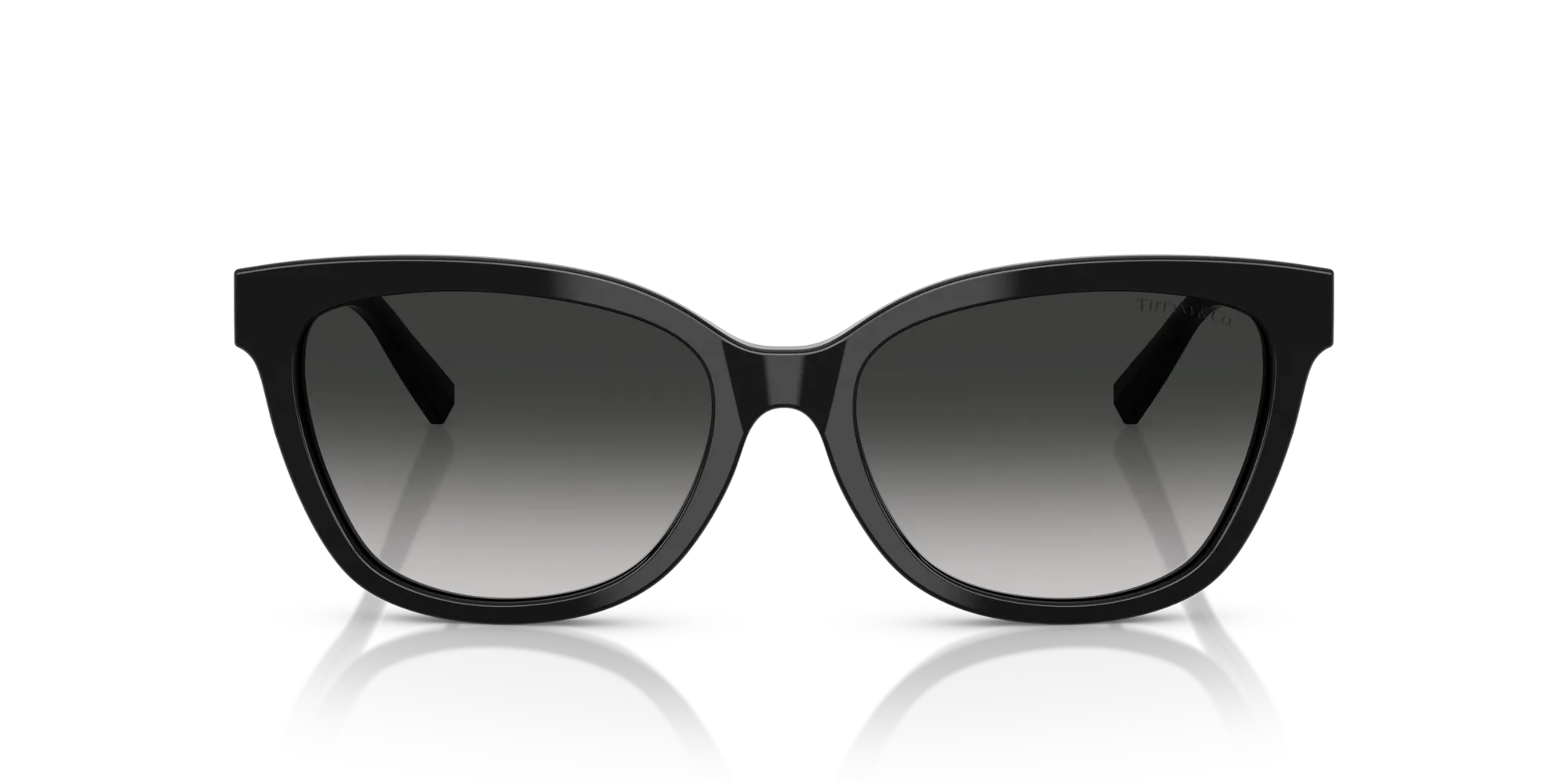 Tiffany TF4237B 80013C Occhiali da sole Acetato Nero Grigio Cat Eye Normale Sfumato - immagine 3
