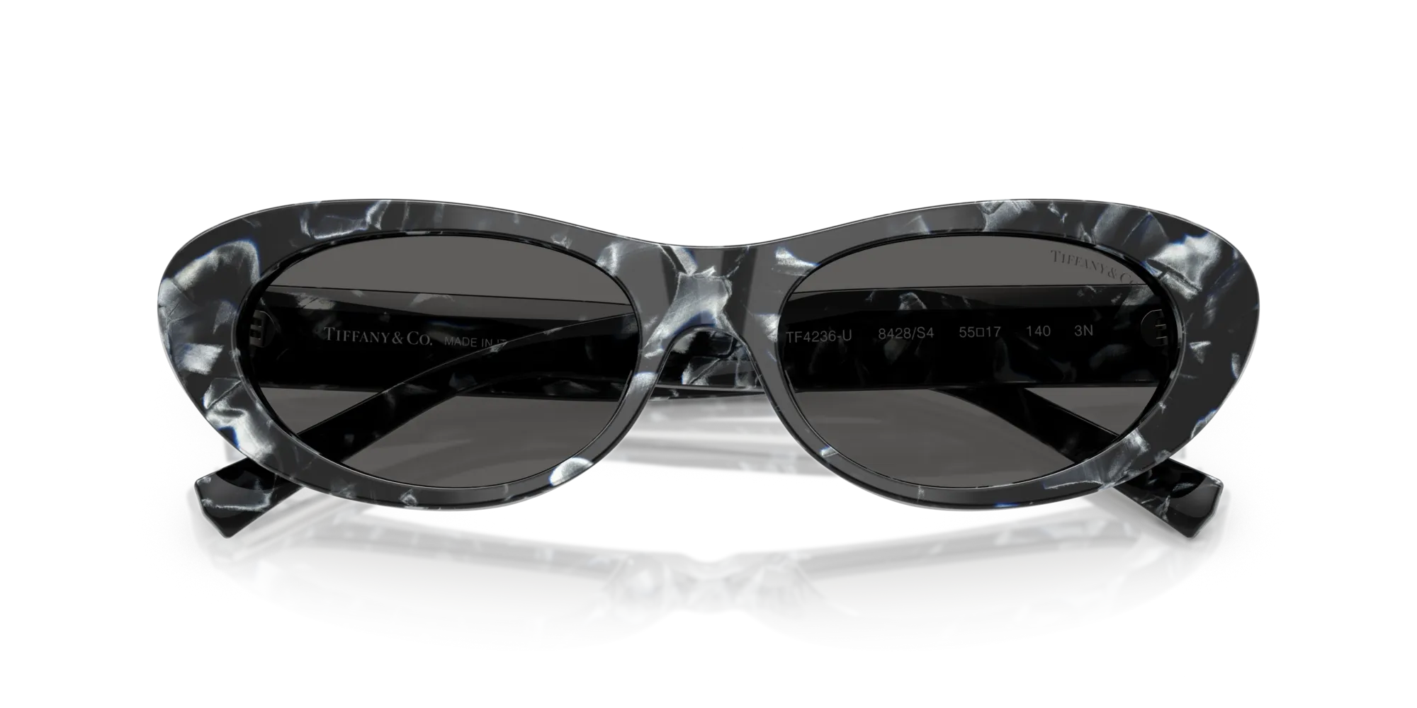Tiffany TF4236U 8428S4 Occhiali da sole Acetato Tartaruga Grigio Rotonda Normale - immagine 2