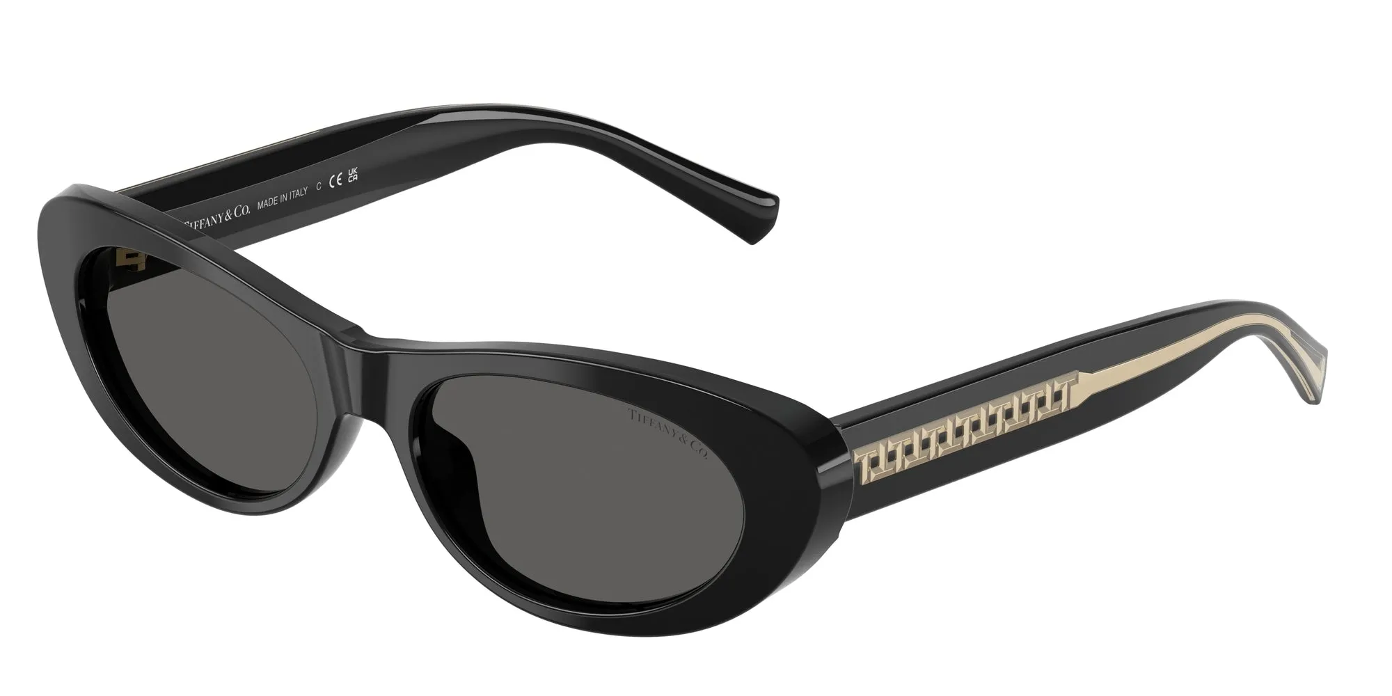 Tiffany TF4236U 8001S4 Occhiali da sole Acetato Nero Grigio Rotonda Normale - immagine 1