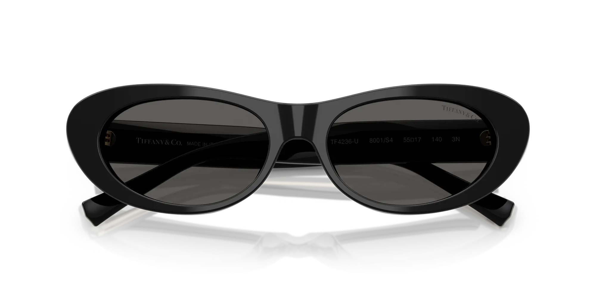 Tiffany TF4236U 8001S4 Occhiali da sole Acetato Nero Grigio Rotonda Normale - immagine 2
