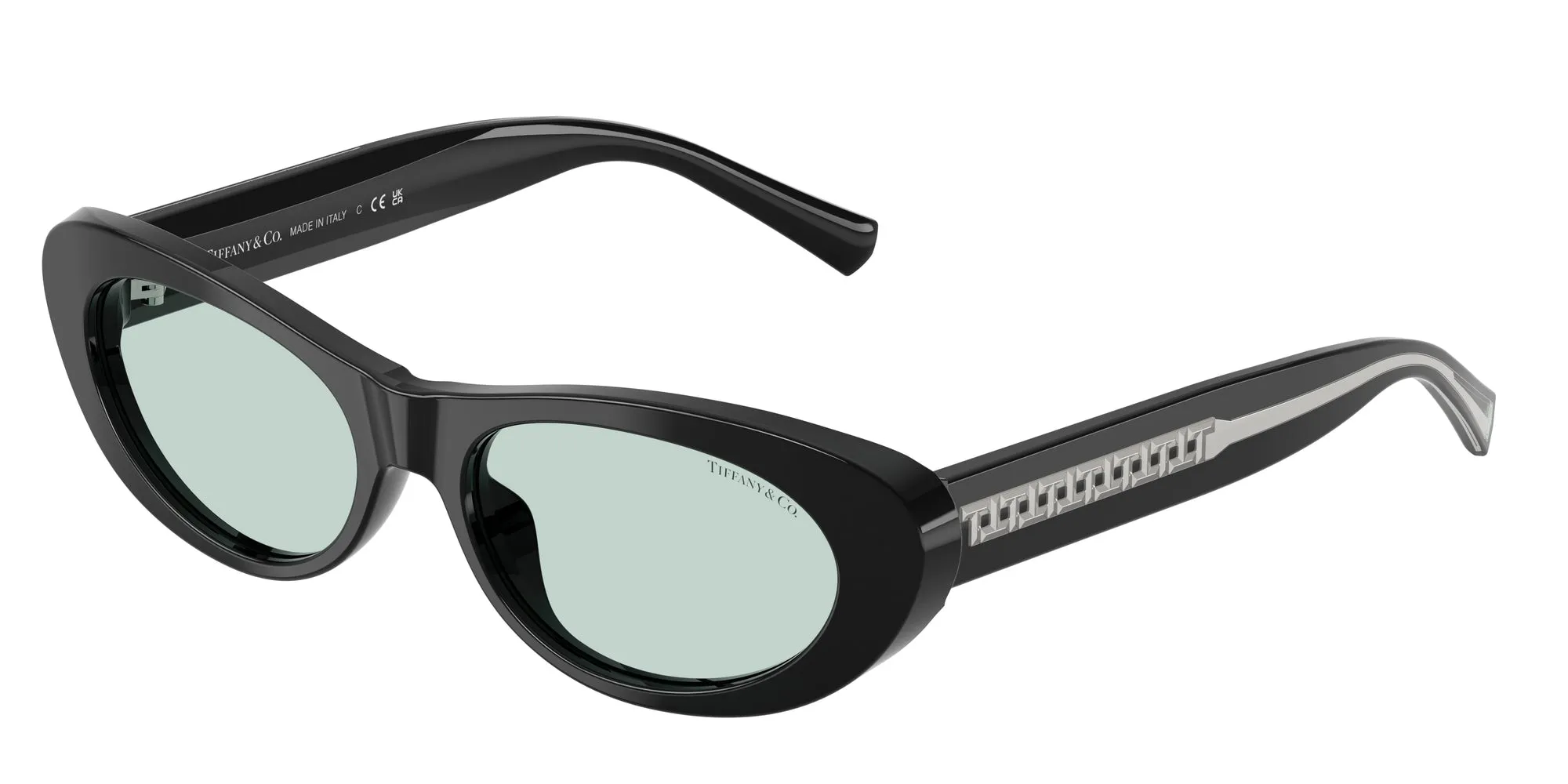 Tiffany TF4236U 8001D9 Occhiali da sole Acetato Nero Blu Rotonda Normale - immagine 1