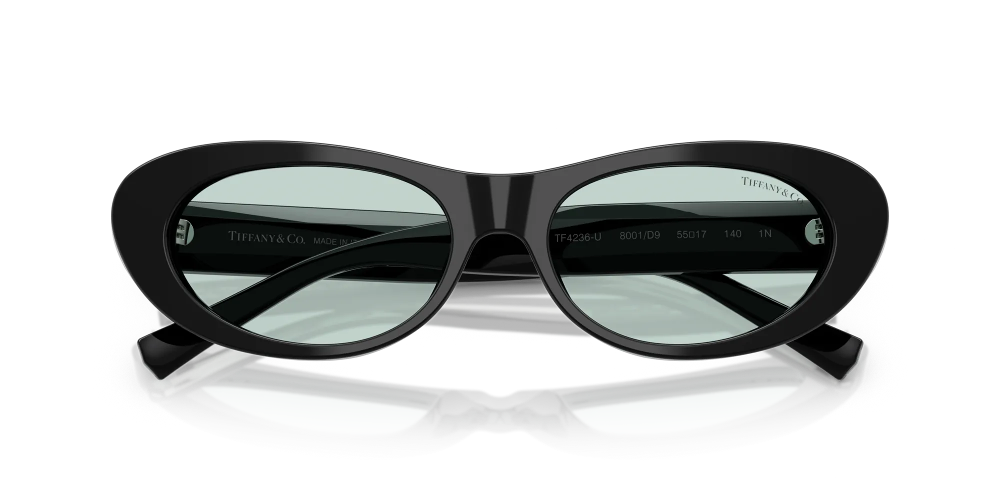 Tiffany TF4236U 8001D9 Occhiali da sole Acetato Nero Blu Rotonda Normale - immagine 2