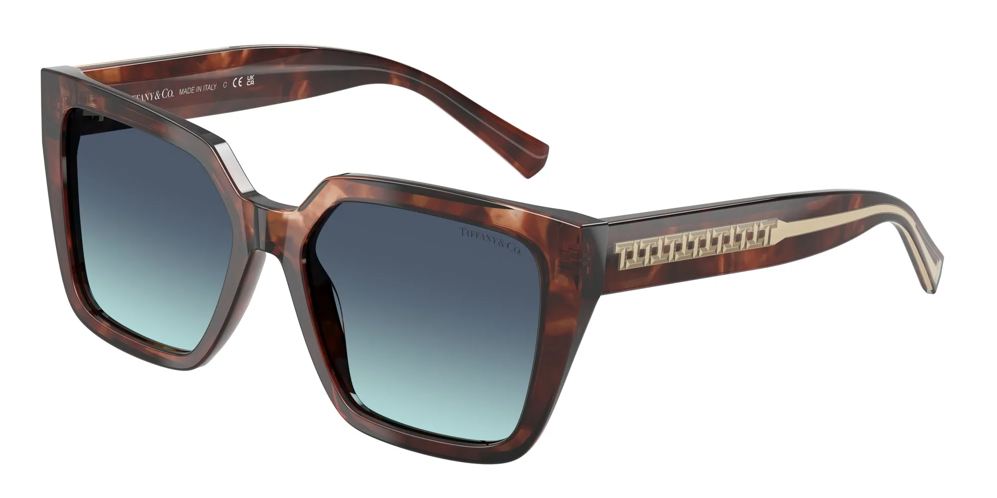 Tiffany TF4235 84219S Occhiali da sole Acetato Marrone Blu Squadrata Normale Sfumato - immagine 1