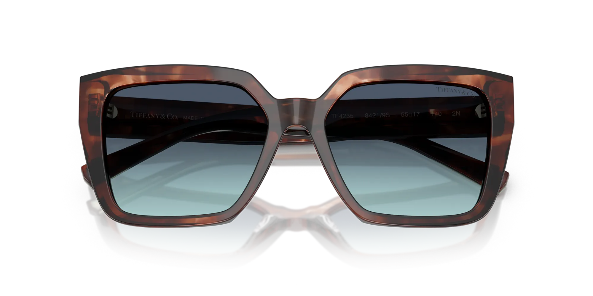 Tiffany TF4235 84219S Occhiali da sole Acetato Marrone Blu Squadrata Normale Sfumato - immagine 2