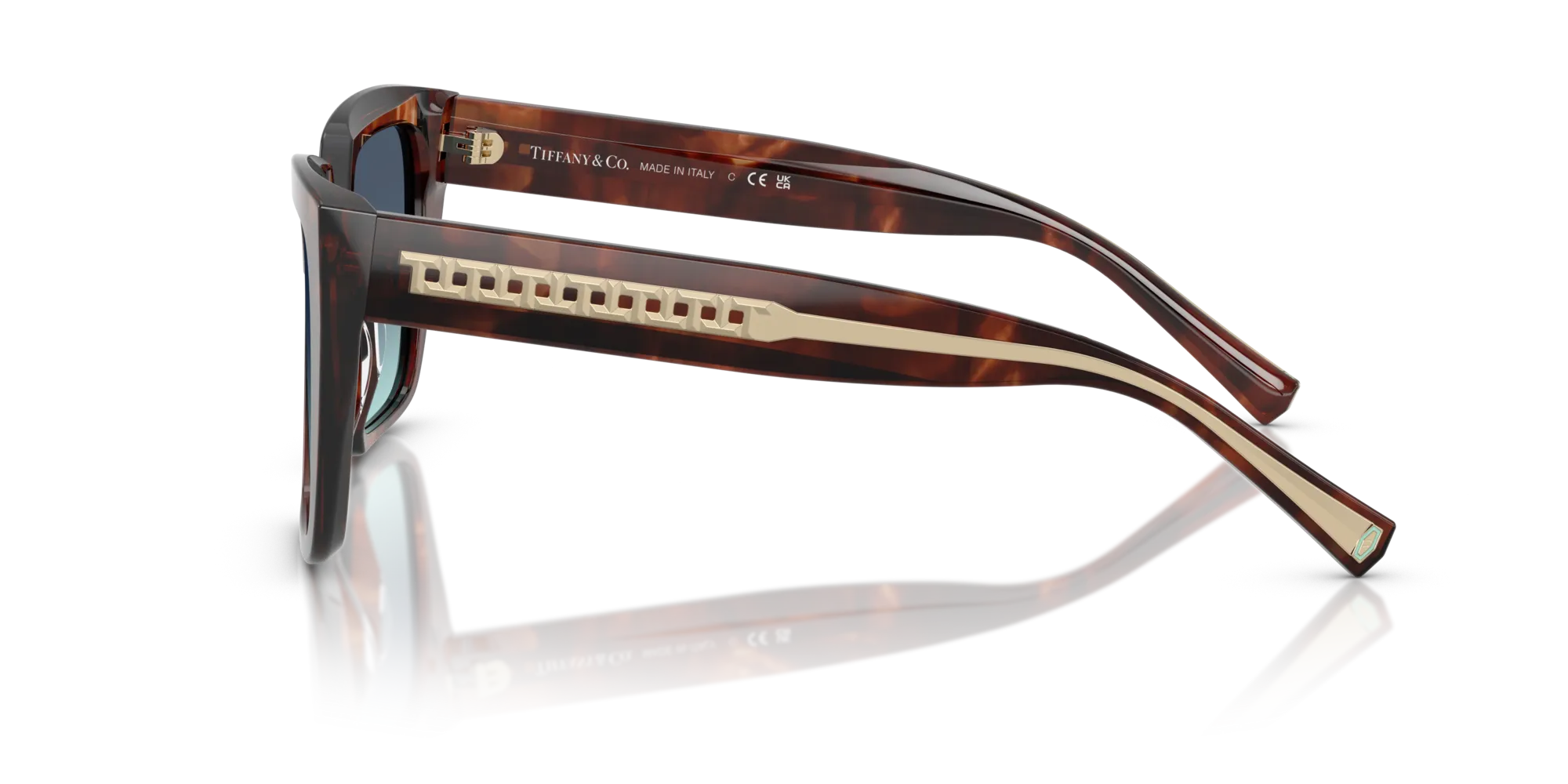 Tiffany TF4235 84219S Occhiali da sole Acetato Marrone Blu Squadrata Normale Sfumato - immagine 4