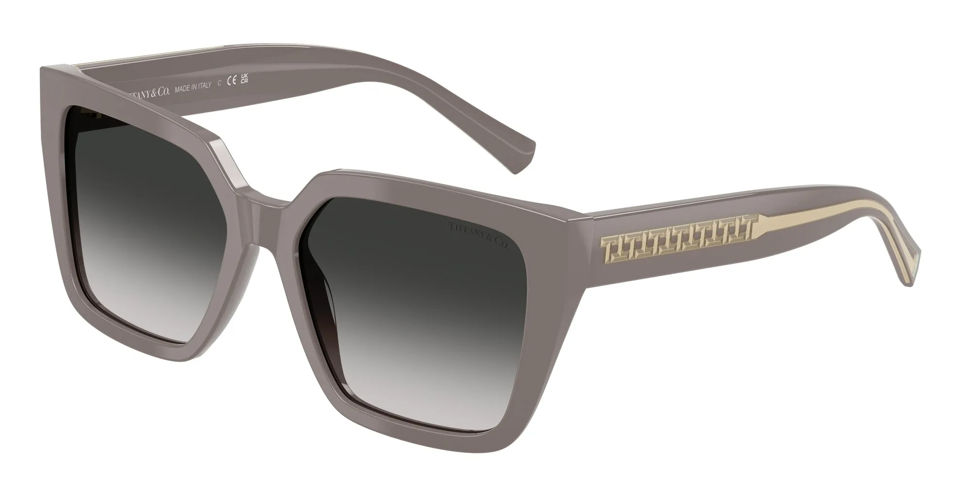 Tiffany TF4235 84013C Occhiali da sole Acetato Marrone Grigio Squadrata Normale Sfumato - immagine 1