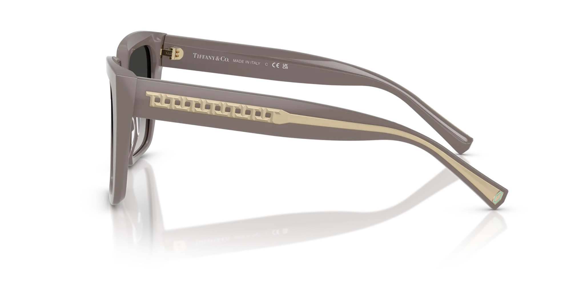 Tiffany TF4235 84013C Occhiali da sole Acetato Marrone Grigio Squadrata Normale Sfumato - immagine 4
