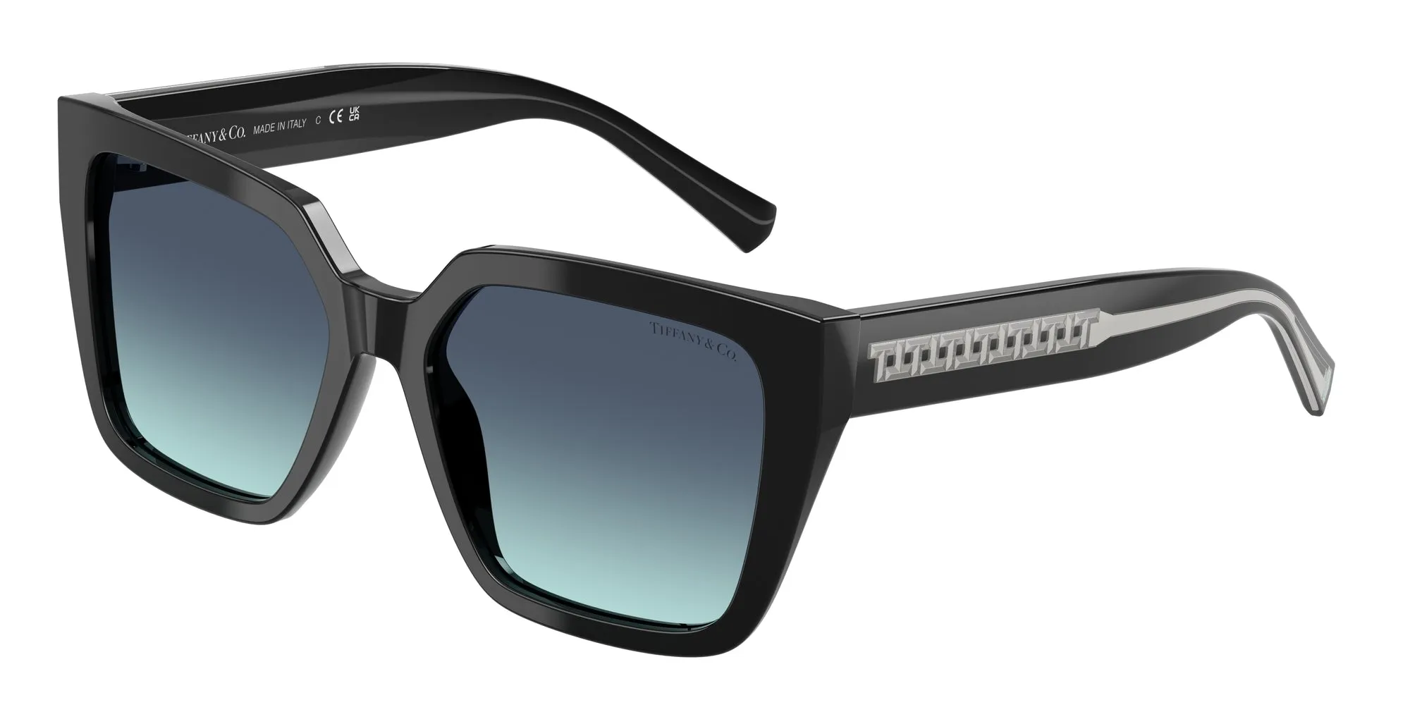 Tiffany TF4235 83429S Occhiali da sole Acetato Nero Blu Squadrata Normale Sfumato - immagine 1