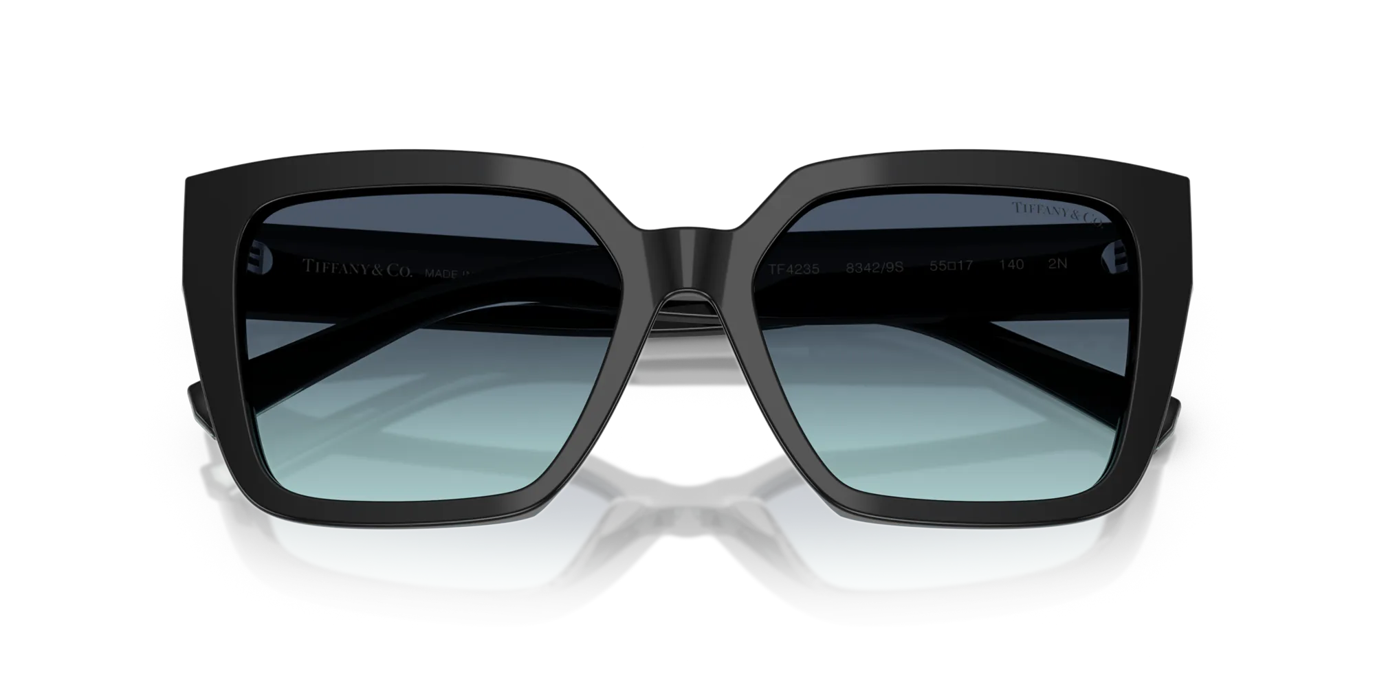 Tiffany TF4235 83429S Occhiali da sole Acetato Nero Blu Squadrata Normale Sfumato - immagine 2