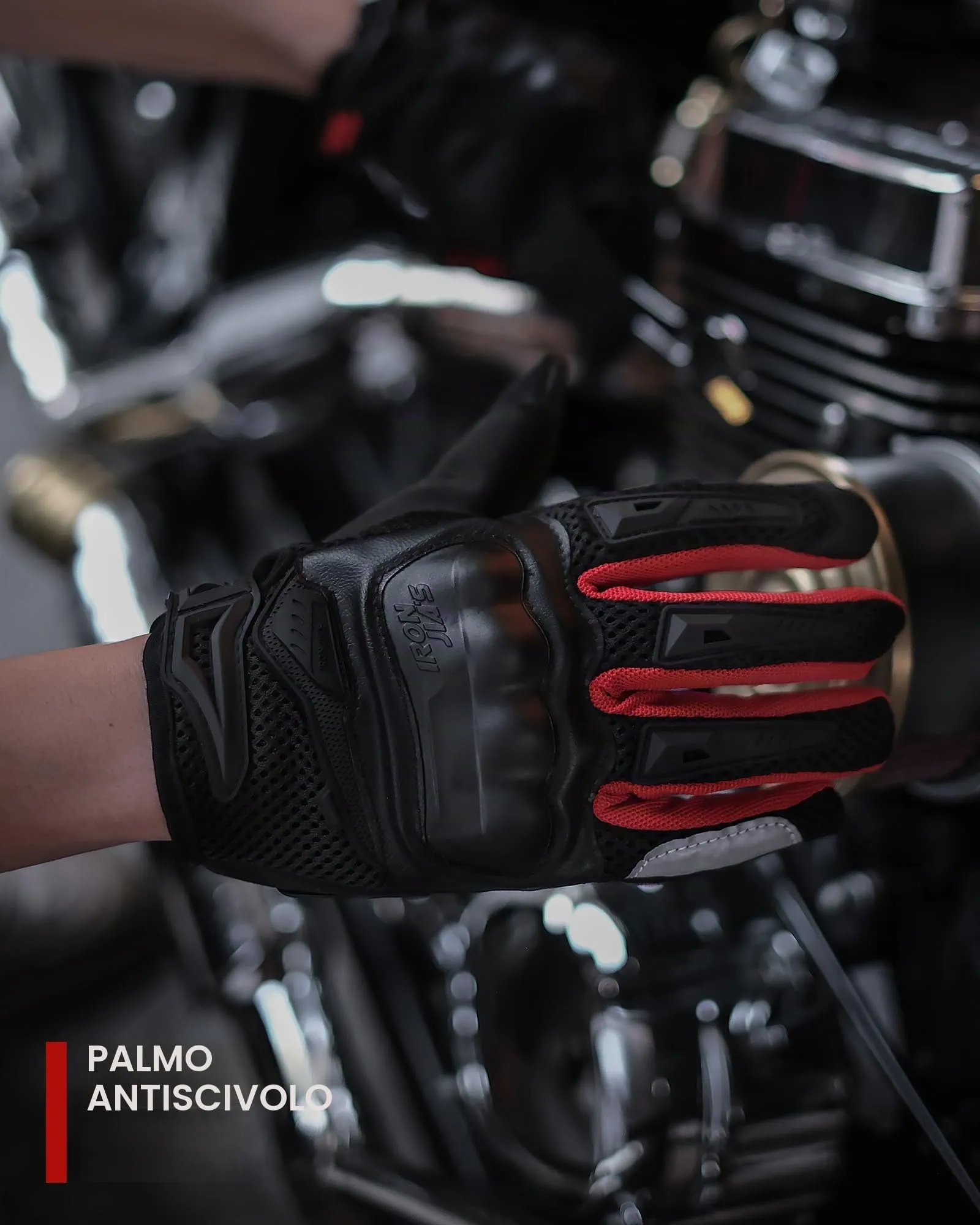 IRON JIA’S Guanti Moto Uomo Estivi Touch screen Leggero Impermeabile Traspirante Confortevole,Protezione a Guscio Duro Attrezzatura da Moto Resistente all'usura Motociclismo e alpinismo Rosso-XL - immagine 8
