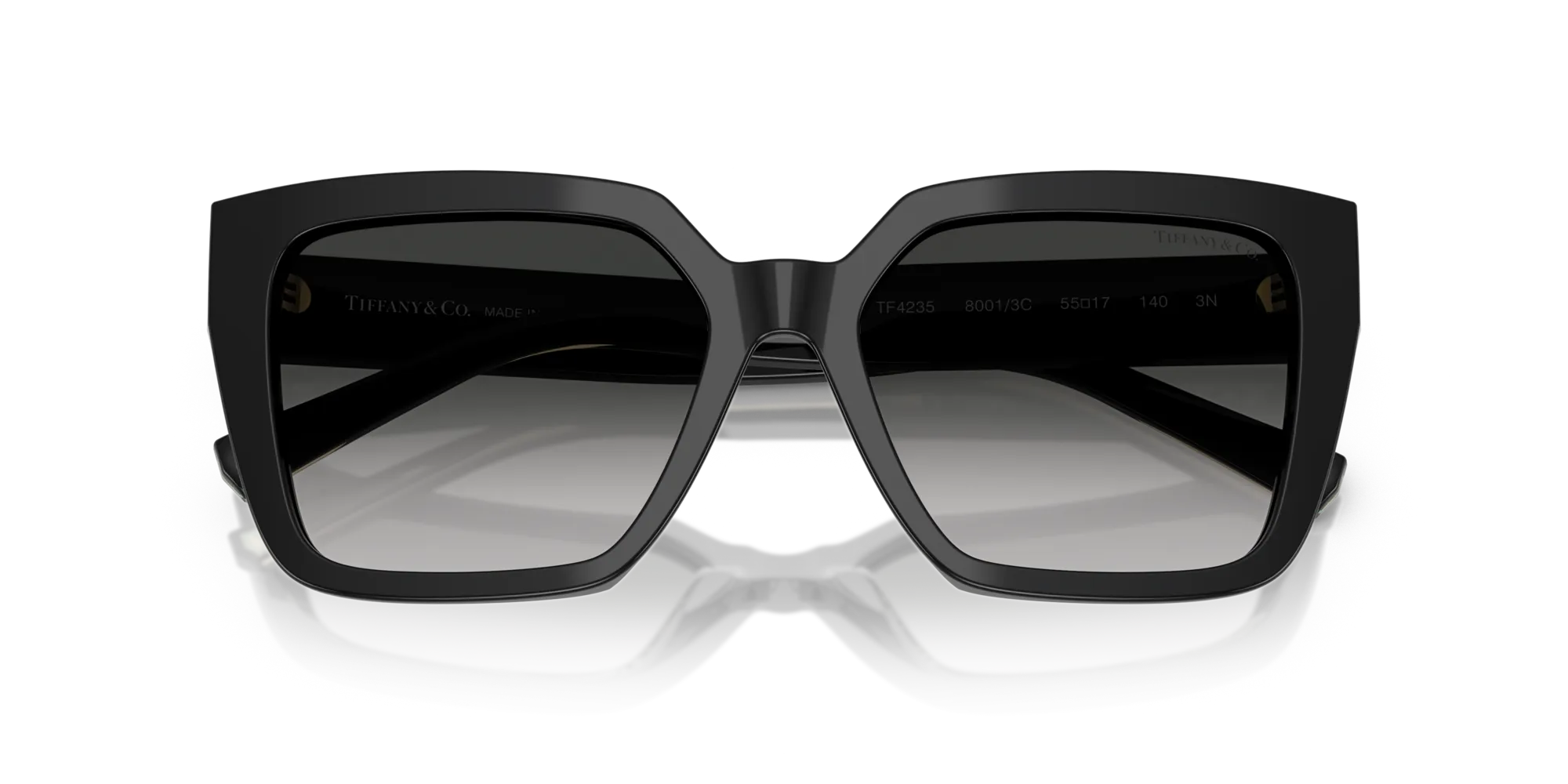 Tiffany TF4235 80013C Occhiali da sole Acetato Nero Grigio Squadrata Normale Sfumato - immagine 2