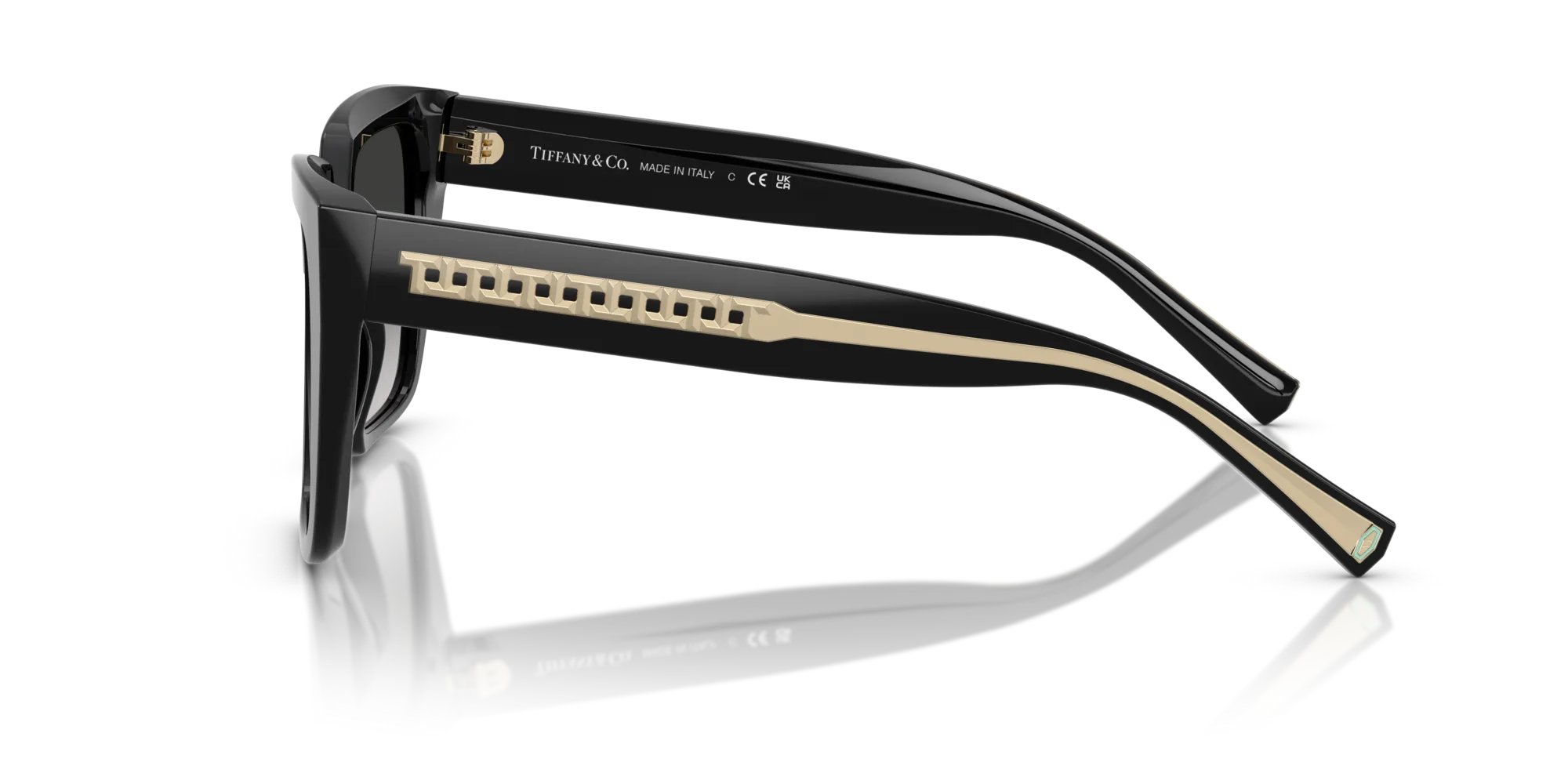 Tiffany TF4235 80013C Occhiali da sole Acetato Nero Grigio Squadrata Normale Sfumato - immagine 4