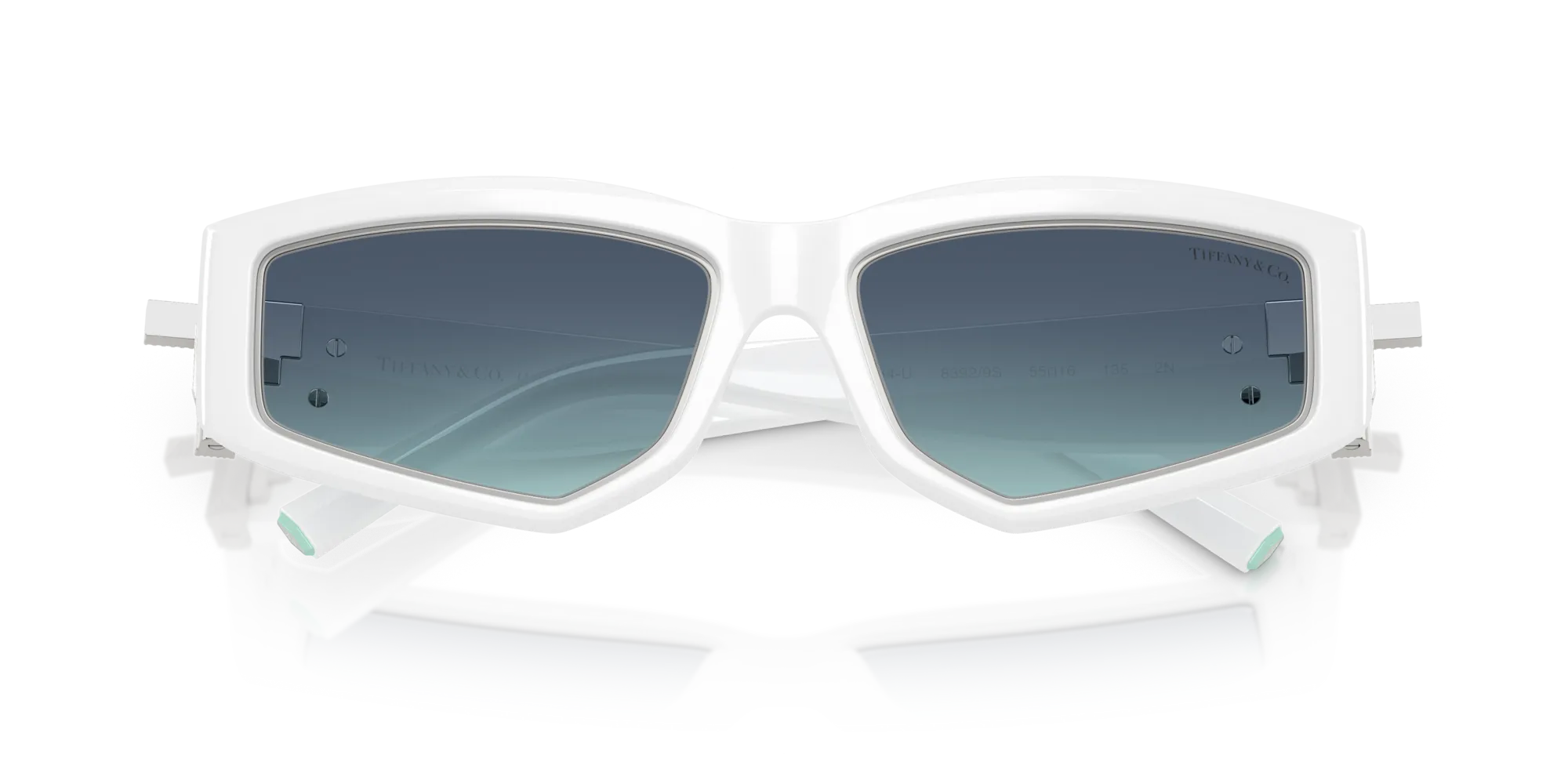 Tiffany TF4234U 83929S Occhiali da sole Iniettato Bianco Blu Geometrica Normale Sfumato - immagine 2