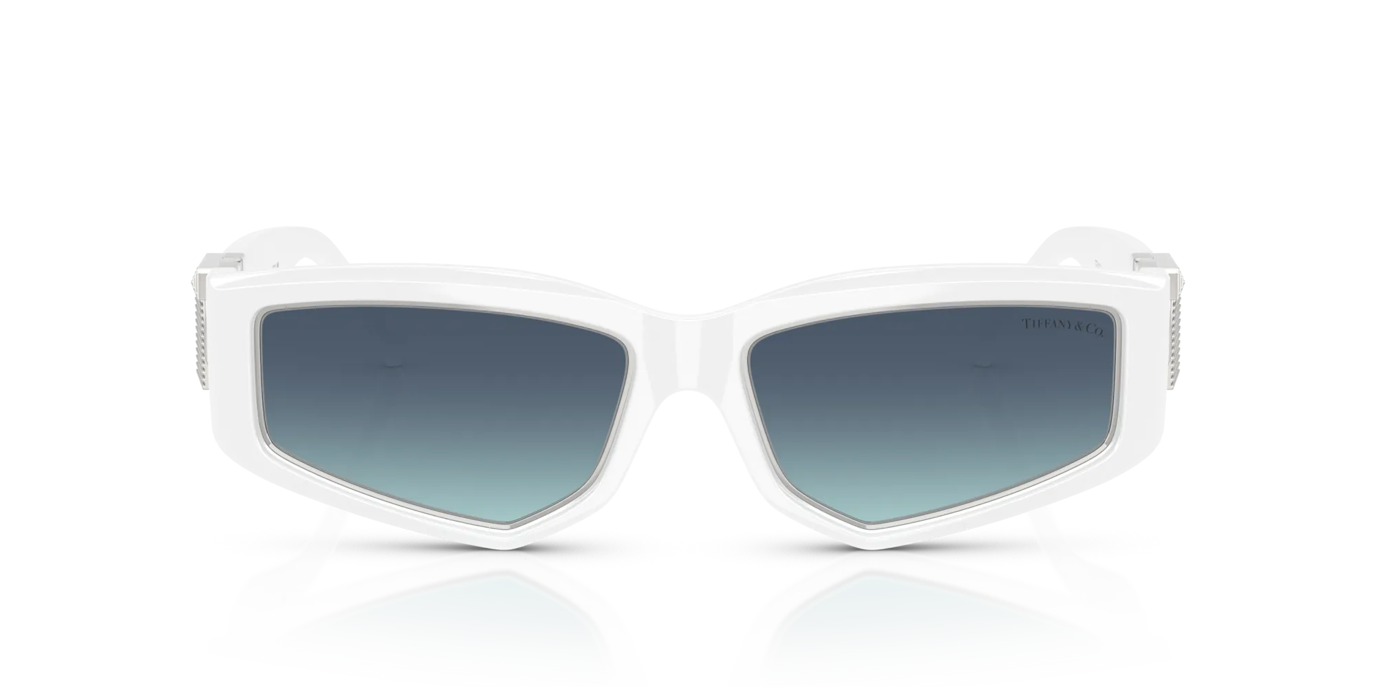 Tiffany TF4234U 83929S Occhiali da sole Iniettato Bianco Blu Geometrica Normale Sfumato - immagine 3