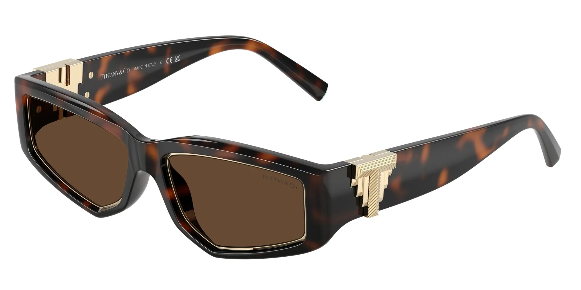 Tiffany TF4234U 80153G Occhiali da sole Iniettato Tartaruga Marrone Geometrica Normale - immagine 1