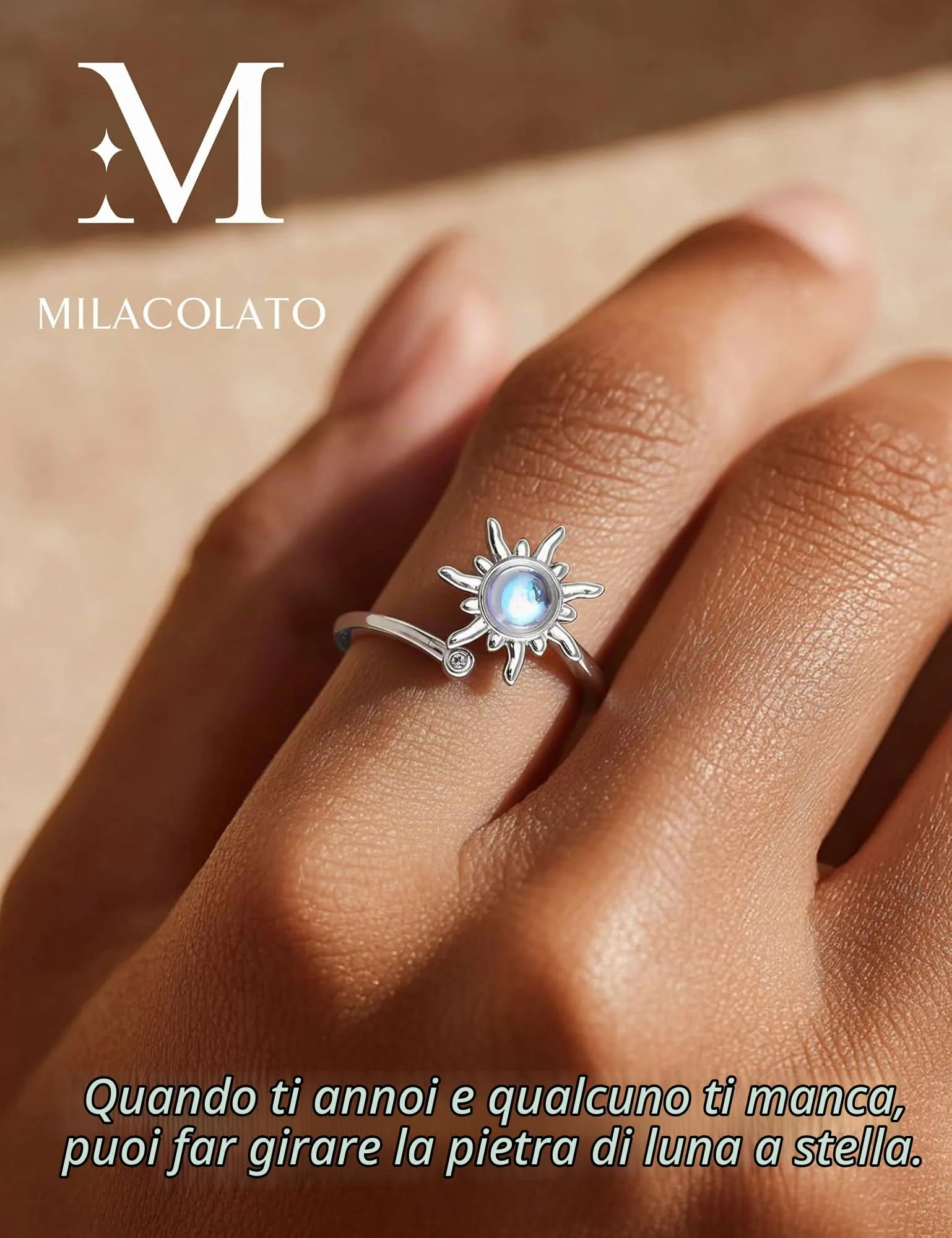 MILACOLATO Anello Antistress Regolabile Donna - immagine 4