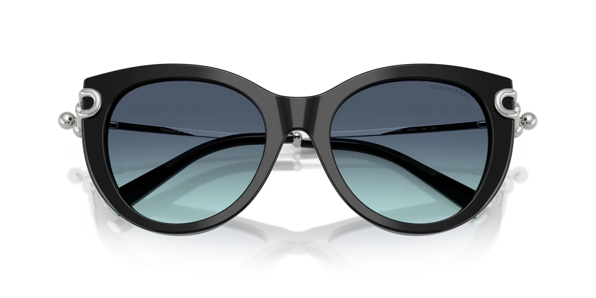 Tiffany TF4232 83429S Occhiali da sole Acetato Nero Blu Farfalla Normale Sfumato - immagine 2