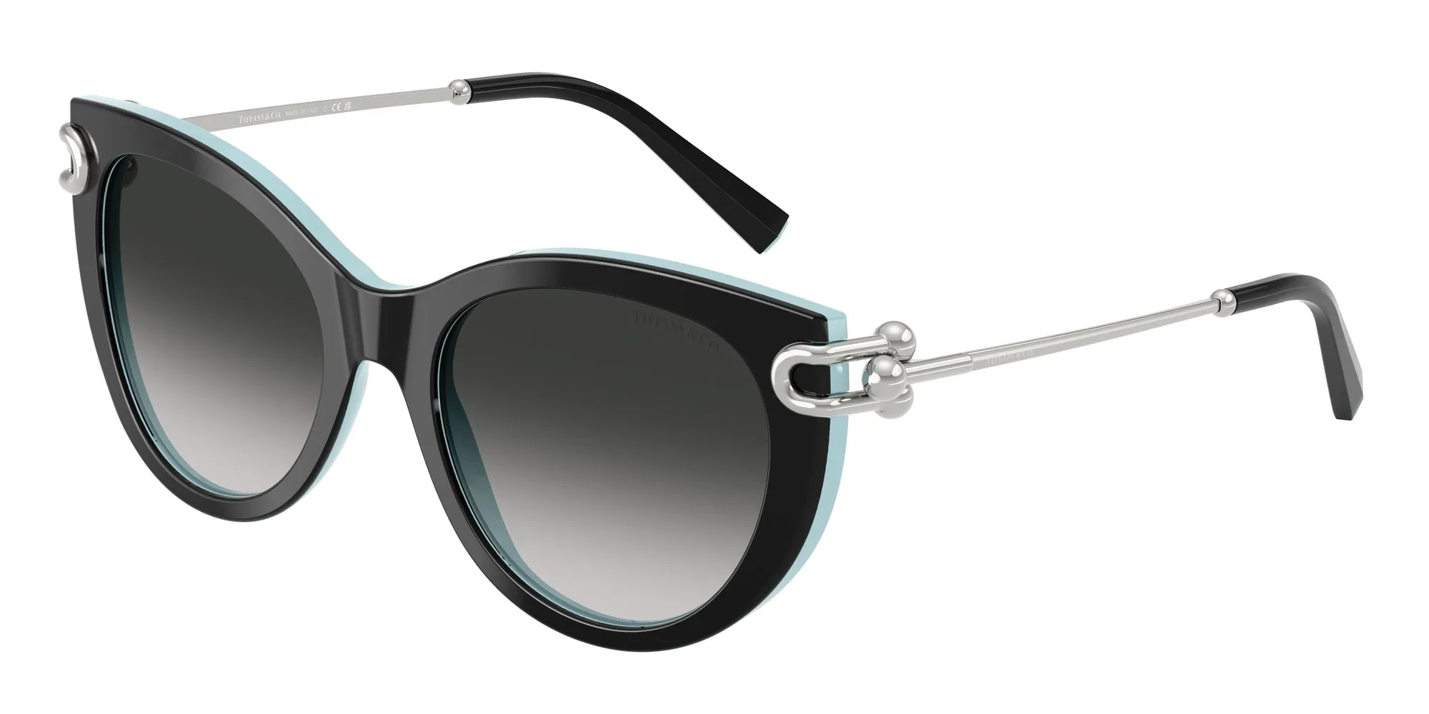 Tiffany TF4232 80553C Occhiali da sole Acetato Nero Grigio Farfalla Normale Sfumato - immagine 1