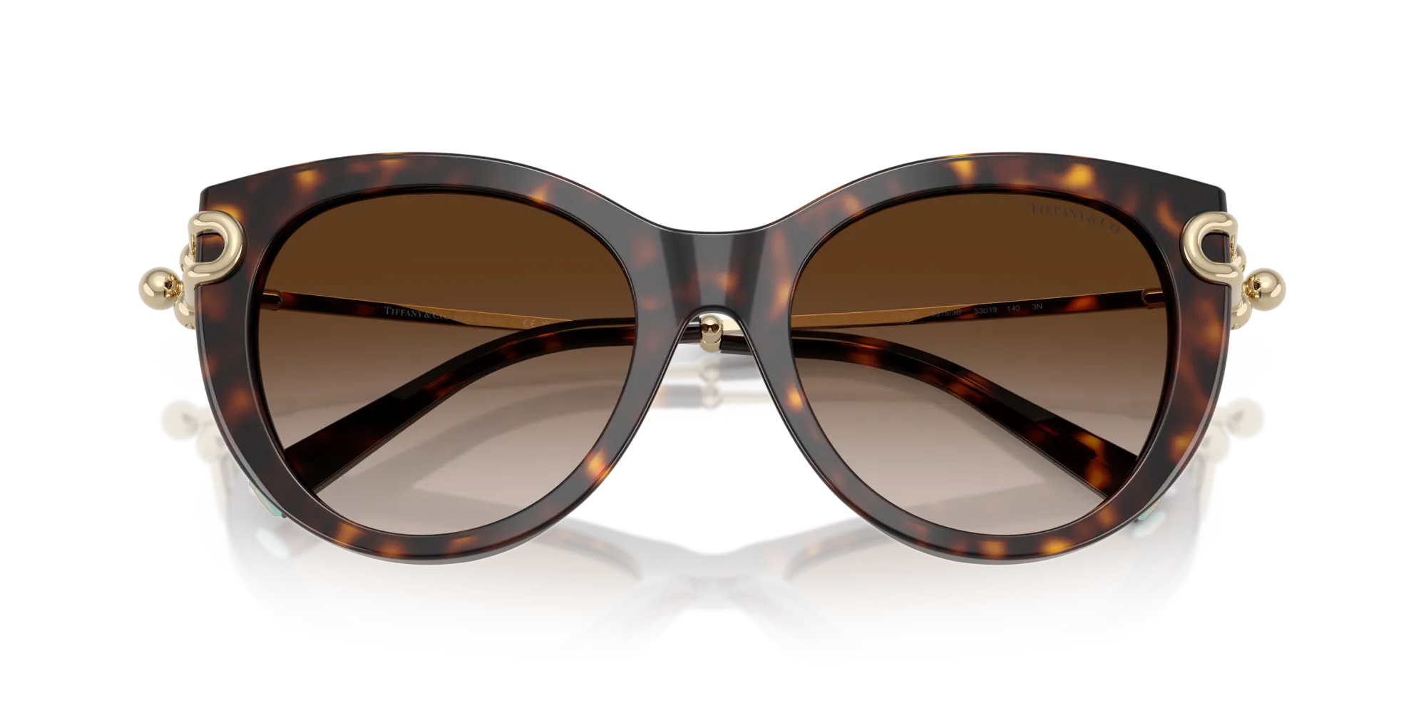 Tiffany TF4232 80153B Occhiali da sole Acetato Tartaruga Marrone Farfalla Normale Sfumato - immagine 2
