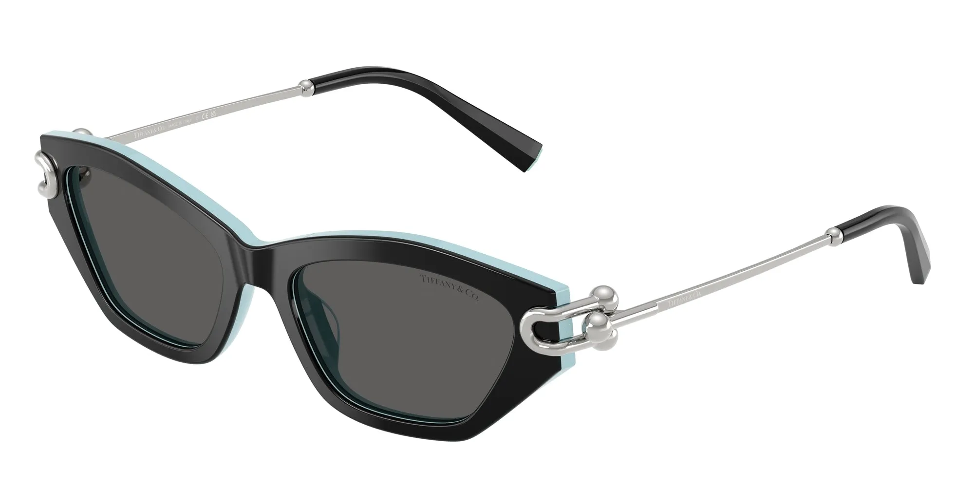 Tiffany TF4231U 8055S4 Occhiali da sole Acetato Nero Grigio Cat Eye Normale - immagine 1