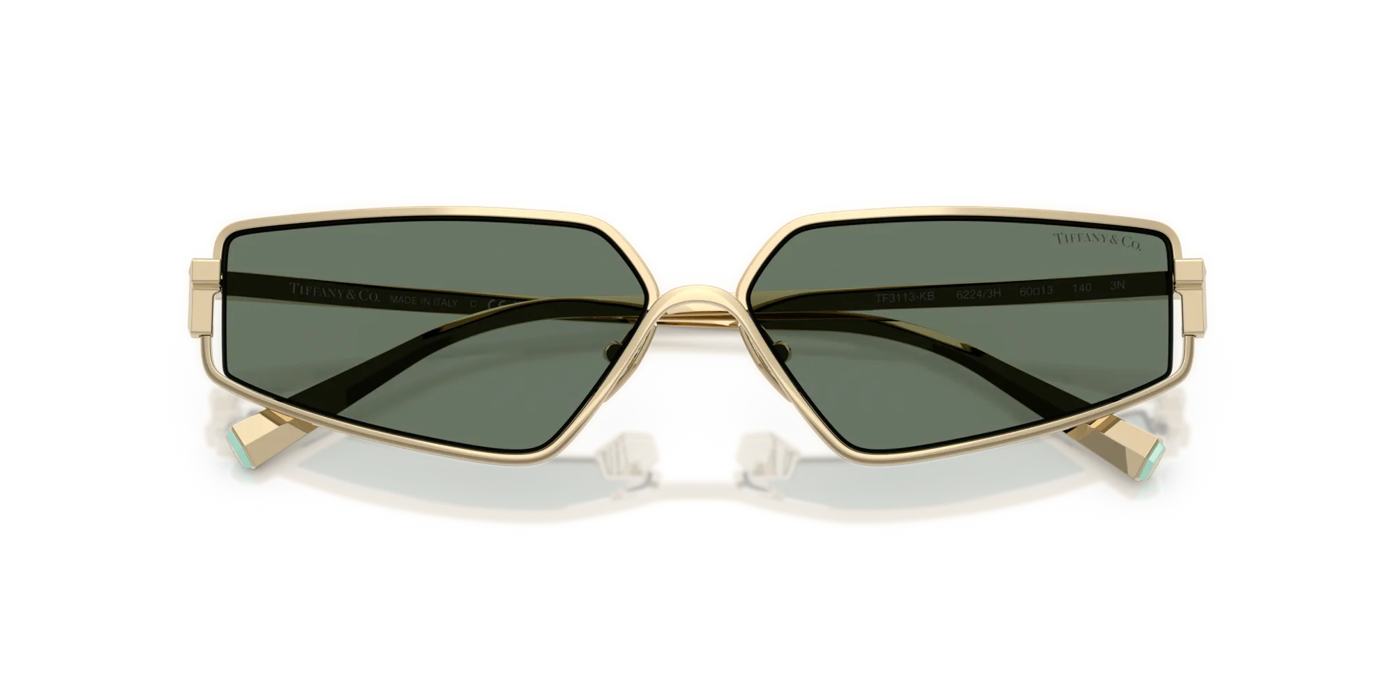Tiffany TF3113KB 62243H Occhiali da sole Metallo Oro Verde Geometrica Normale - immagine 2
