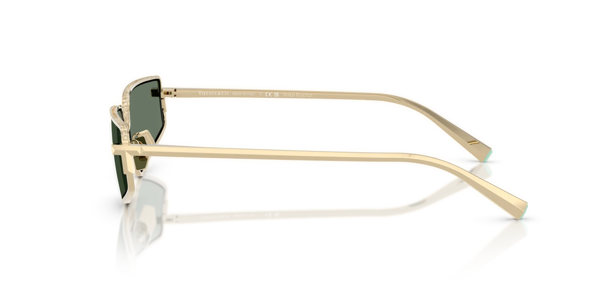 Tiffany TF3113KB 62243H Occhiali da sole Metallo Oro Verde Geometrica Normale - immagine 4