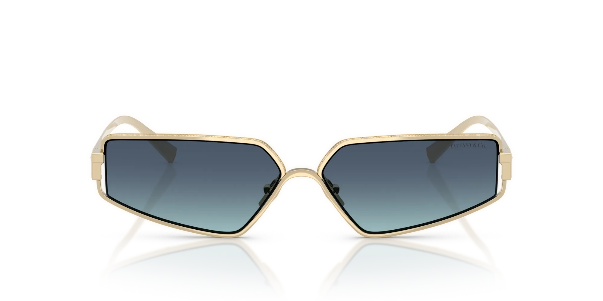 Tiffany TF3113KB 62239S Occhiali da sole Metallo Oro Blu Geometrica Normale Sfumato - immagine 3