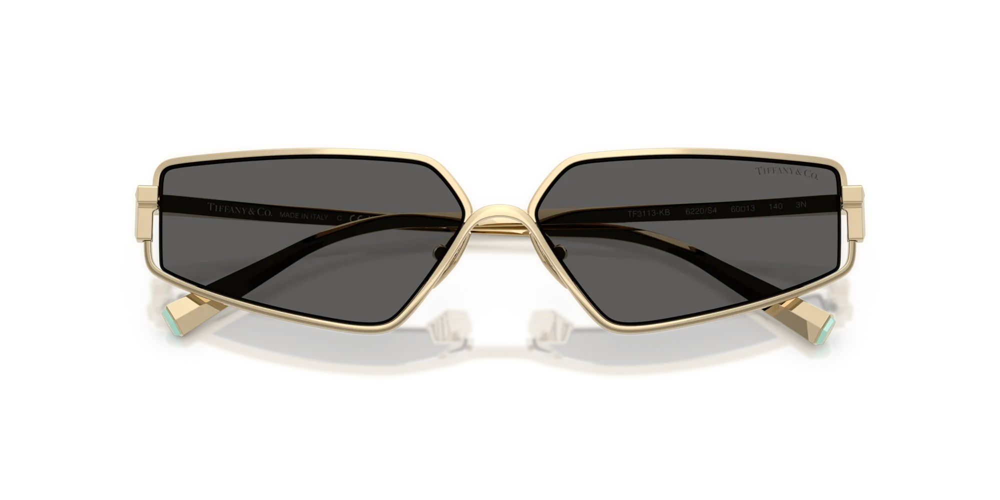 Tiffany TF3113KB 6220S4 Occhiali da sole Metallo Oro Grigio Geometrica Normale - immagine 2