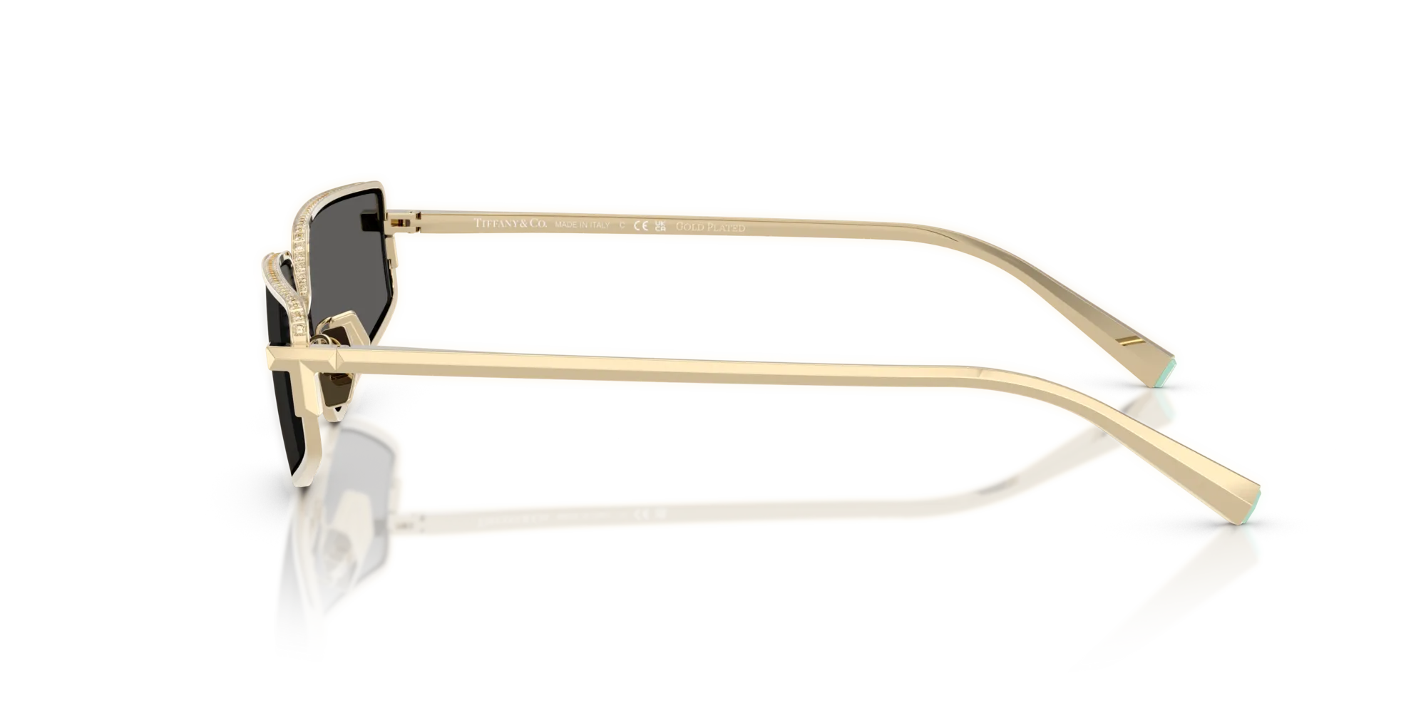 Tiffany TF3113KB 6220S4 Occhiali da sole Metallo Oro Grigio Geometrica Normale - immagine 4