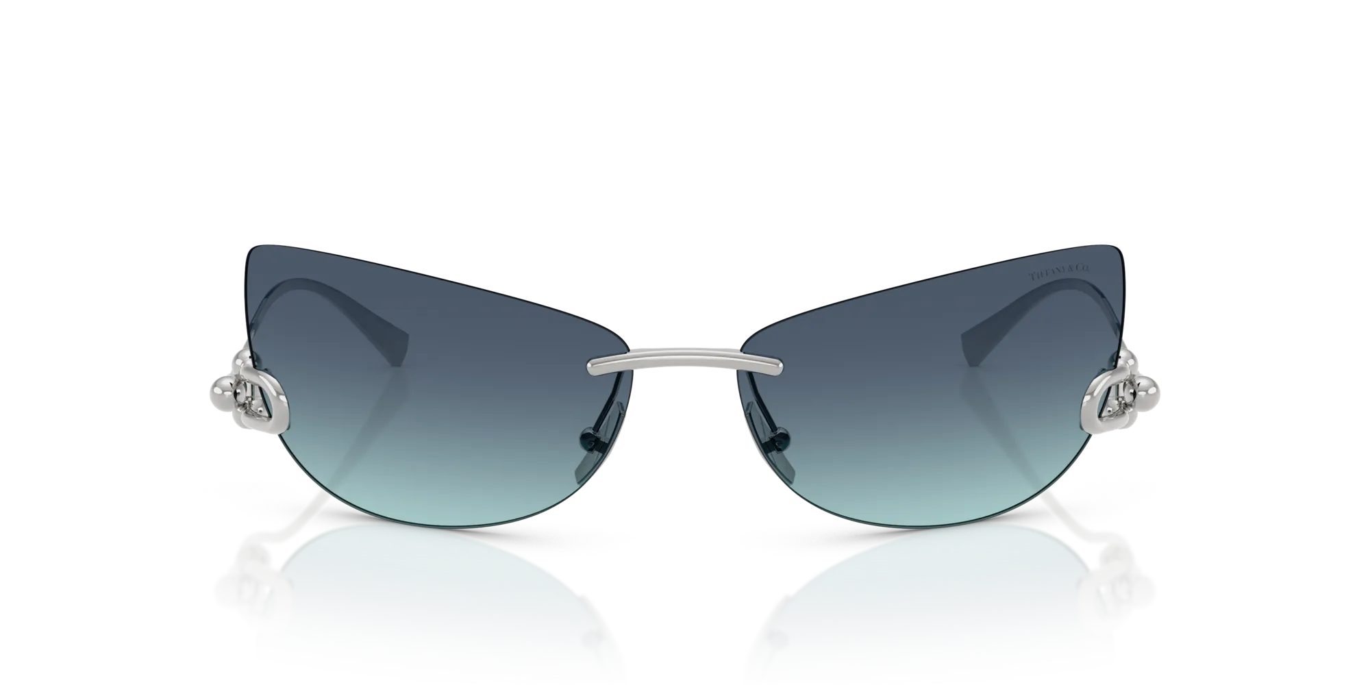 Tiffany TF3112K 62139S Occhiali da sole Metallo Argento Blu Geometrica Normale Sfumato - immagine 3