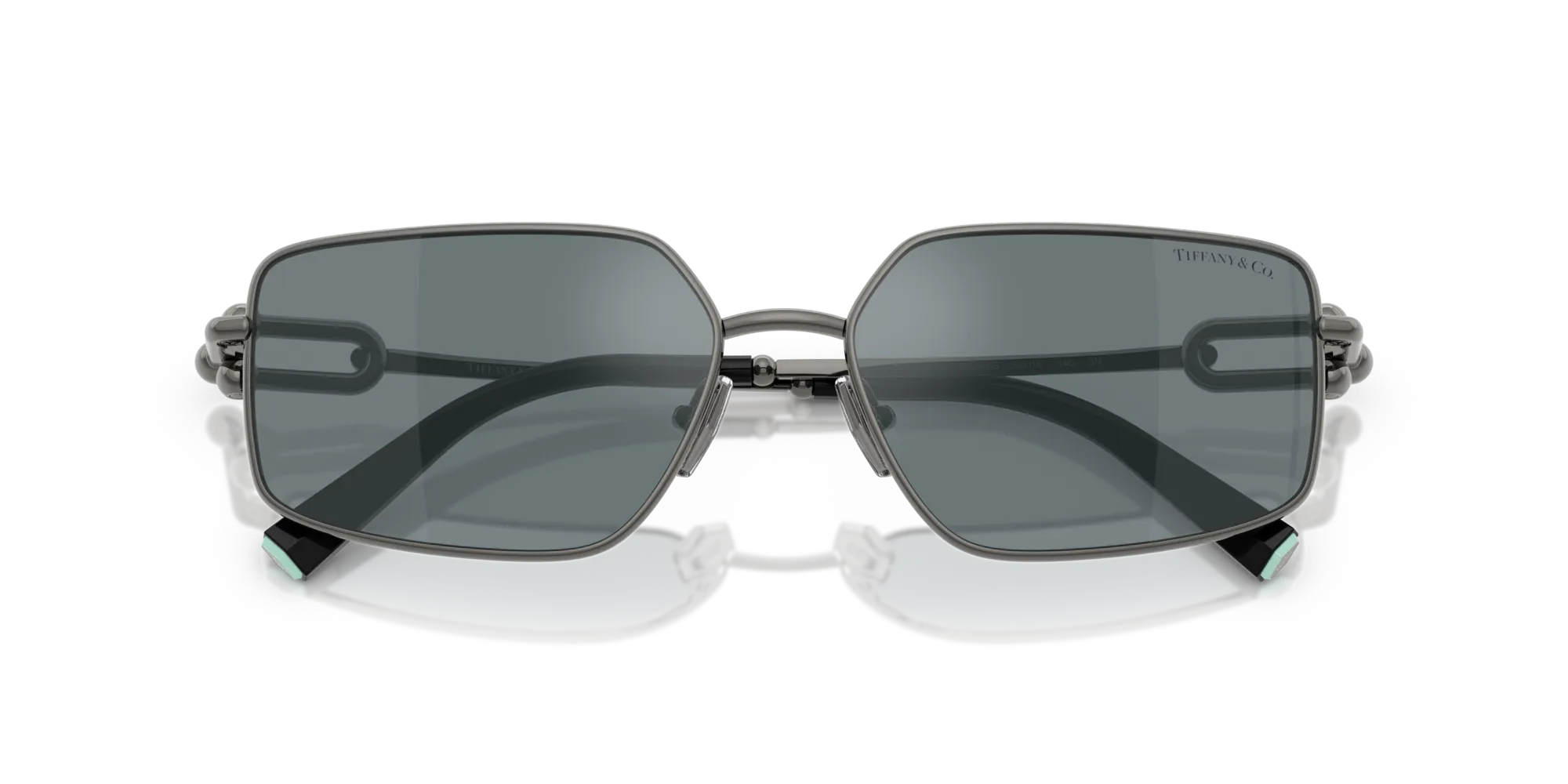 Tiffany TF3111 62266G Occhiali da sole Metallo Grigio Grigio Squadrata Specchiate - immagine 2