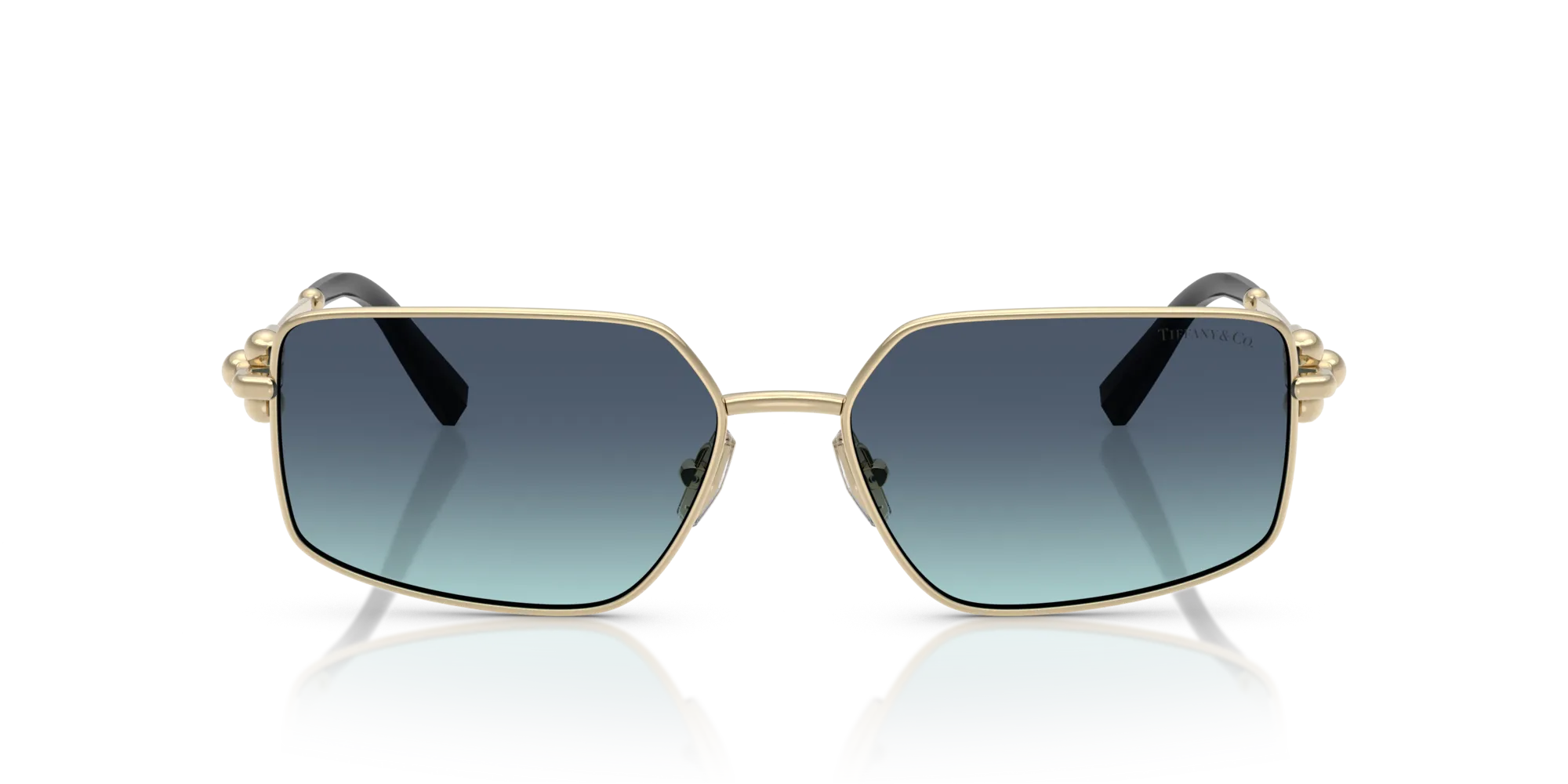 Tiffany TF3111 62029S Occhiali da sole Metallo Oro Blu Squadrata Normale Sfumato - immagine 3
