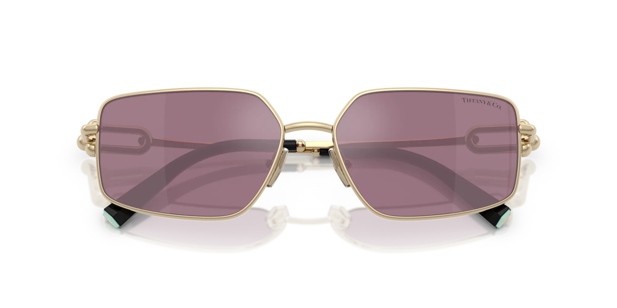 Tiffany TF3111 6194AK Occhiali da sole Metallo Oro Viola Squadrata Normale - immagine 2