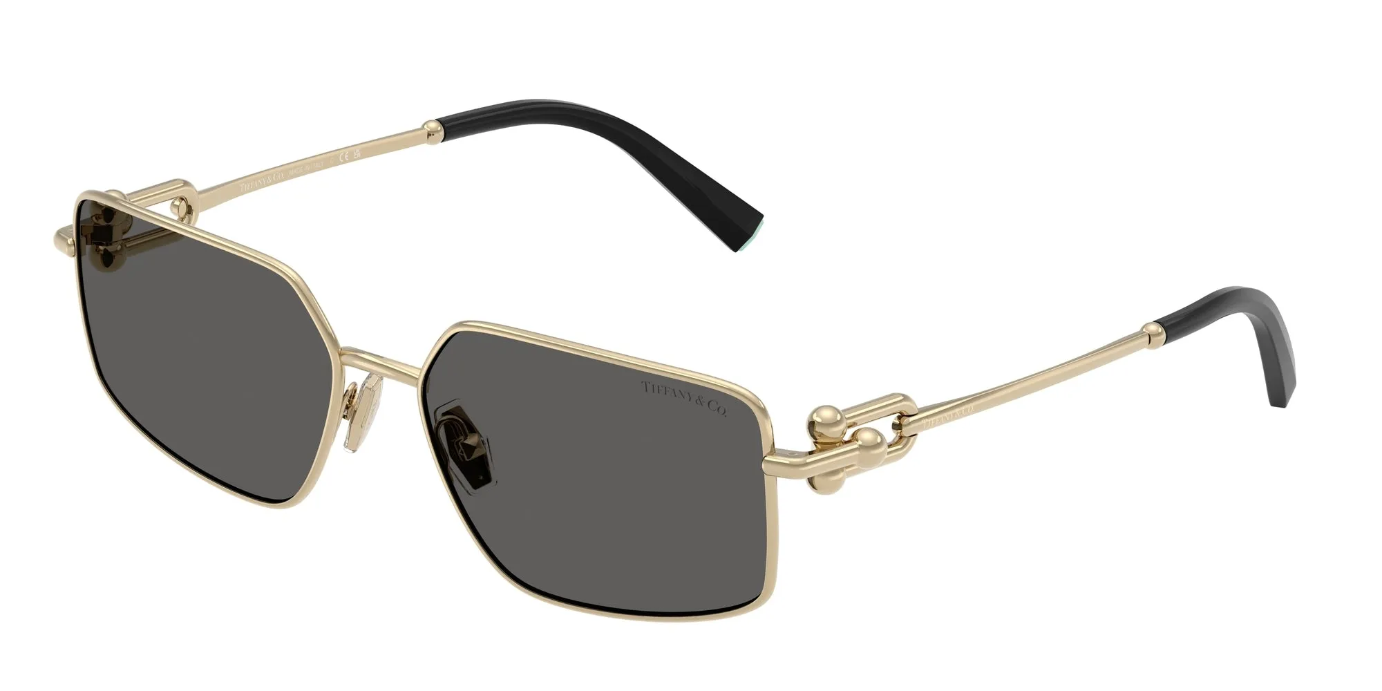 Tiffany TF3111 6021S4 Occhiali da sole Metallo Oro Grigio Squadrata Normale - immagine 1