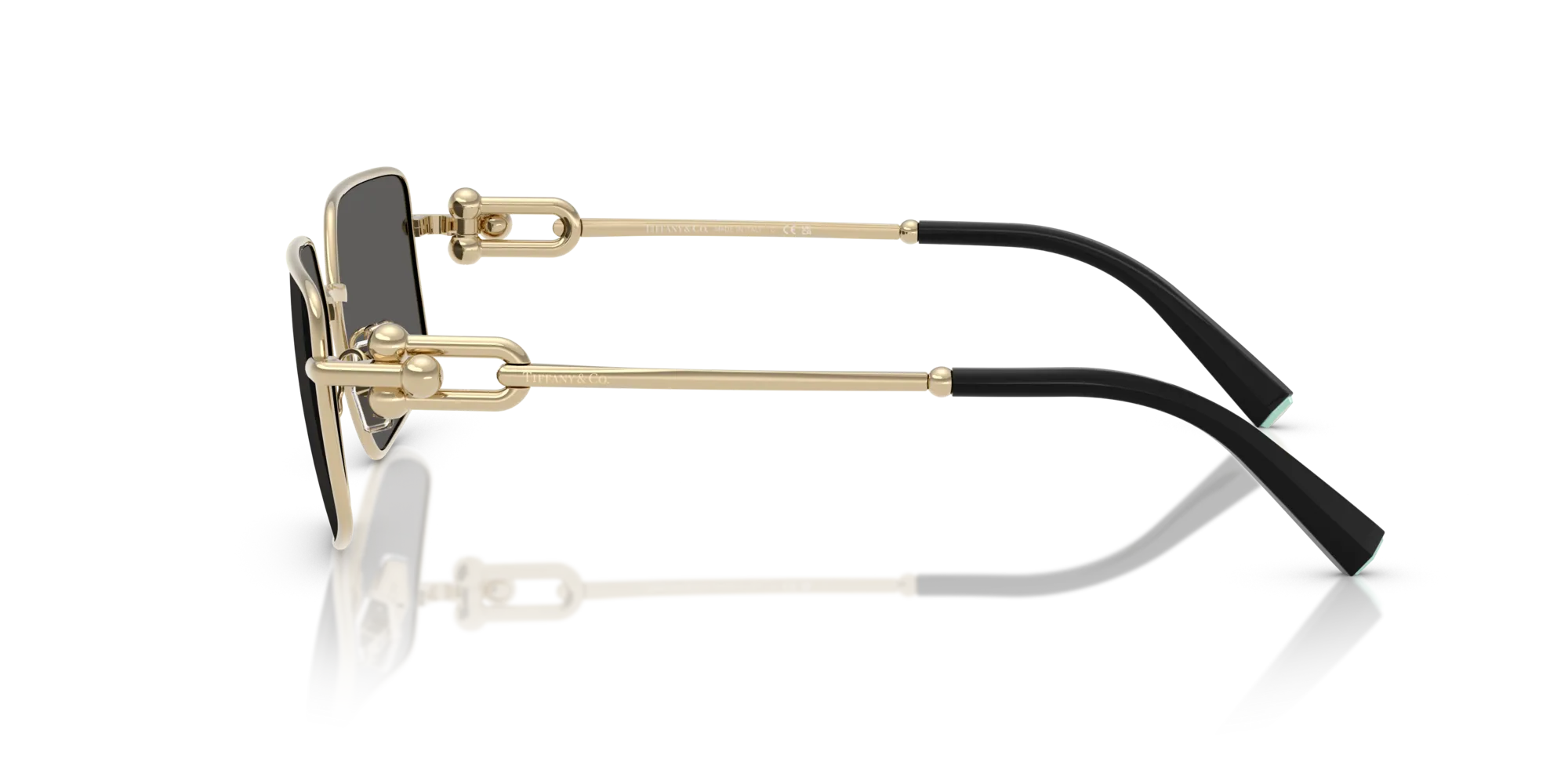 Tiffany TF3111 6021S4 Occhiali da sole Metallo Oro Grigio Squadrata Normale - immagine 4