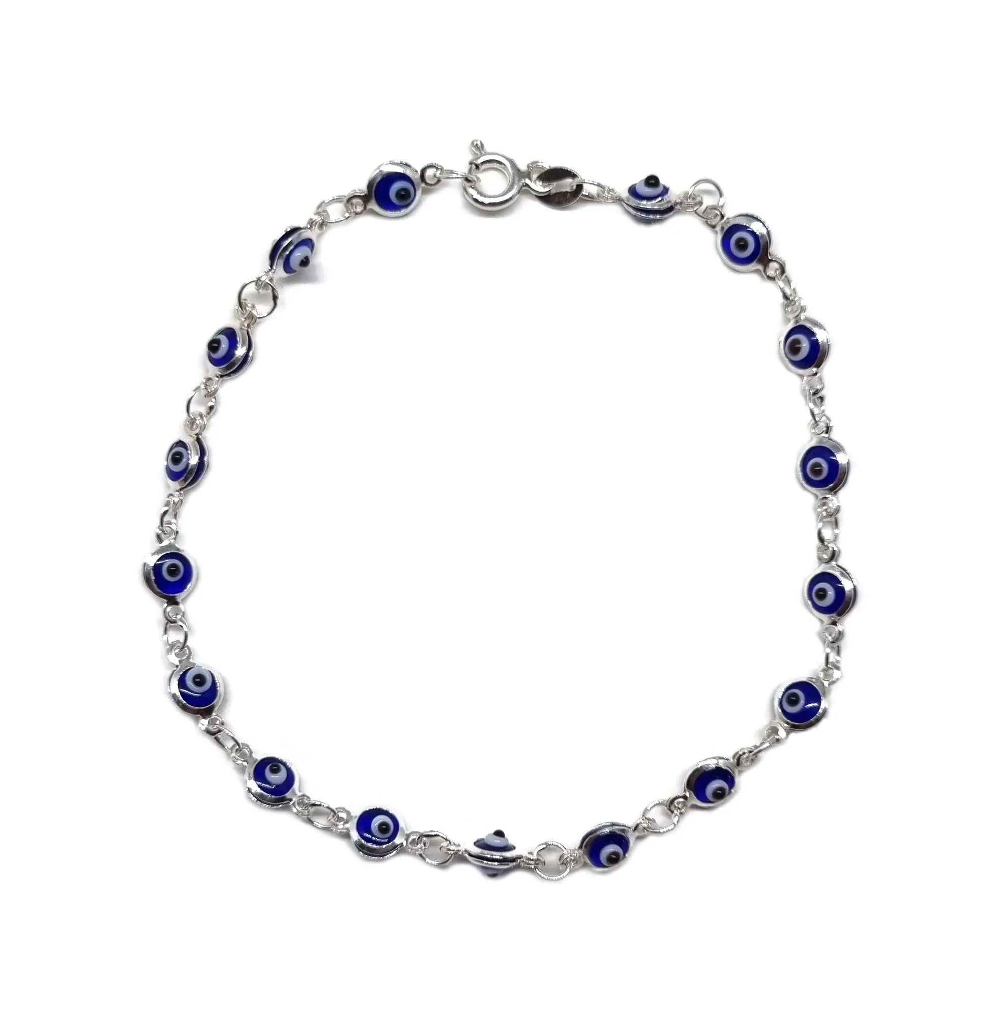 MYSTIC JEWELS By Dalia – Bracciale in argento contro il malocchio – 19 cm (Blu Navy) - immagine 1
