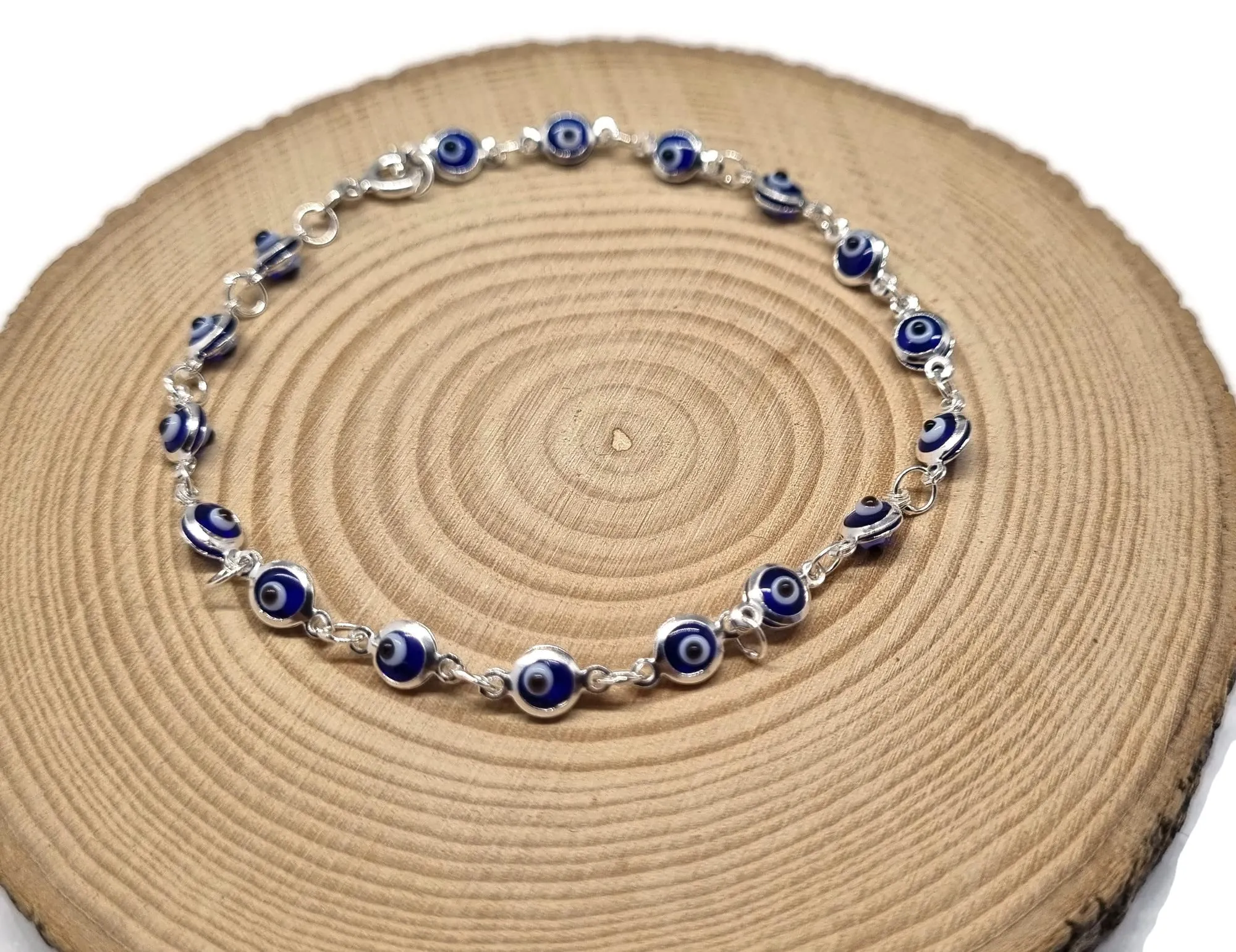 MYSTIC JEWELS By Dalia – Bracciale in argento contro il malocchio – 19 cm (Blu Navy) - immagine 2
