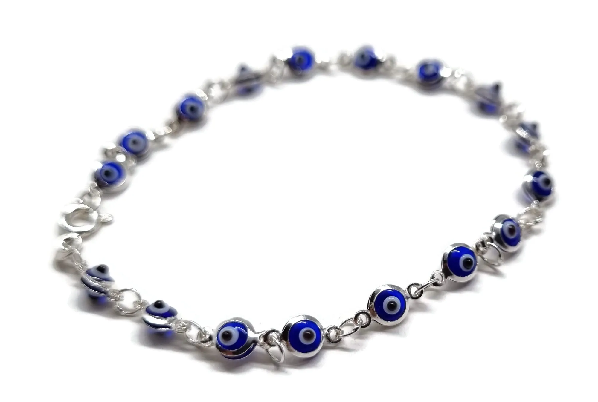MYSTIC JEWELS By Dalia – Bracciale in argento contro il malocchio – 19 cm (Blu Navy) - immagine 3