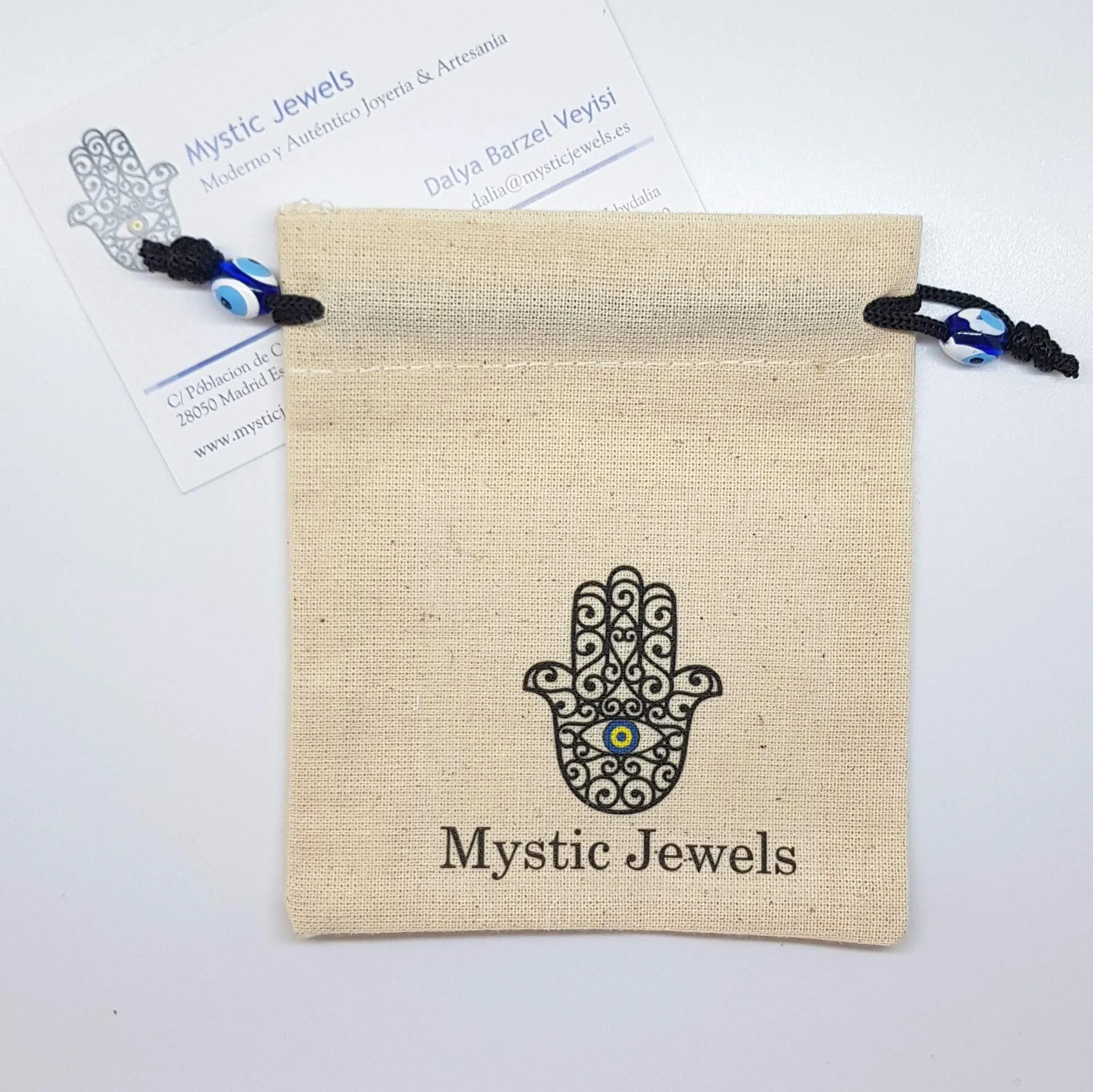MYSTIC JEWELS By Dalia – Bracciale in argento contro il malocchio – 19 cm (Blu Navy) - immagine 6