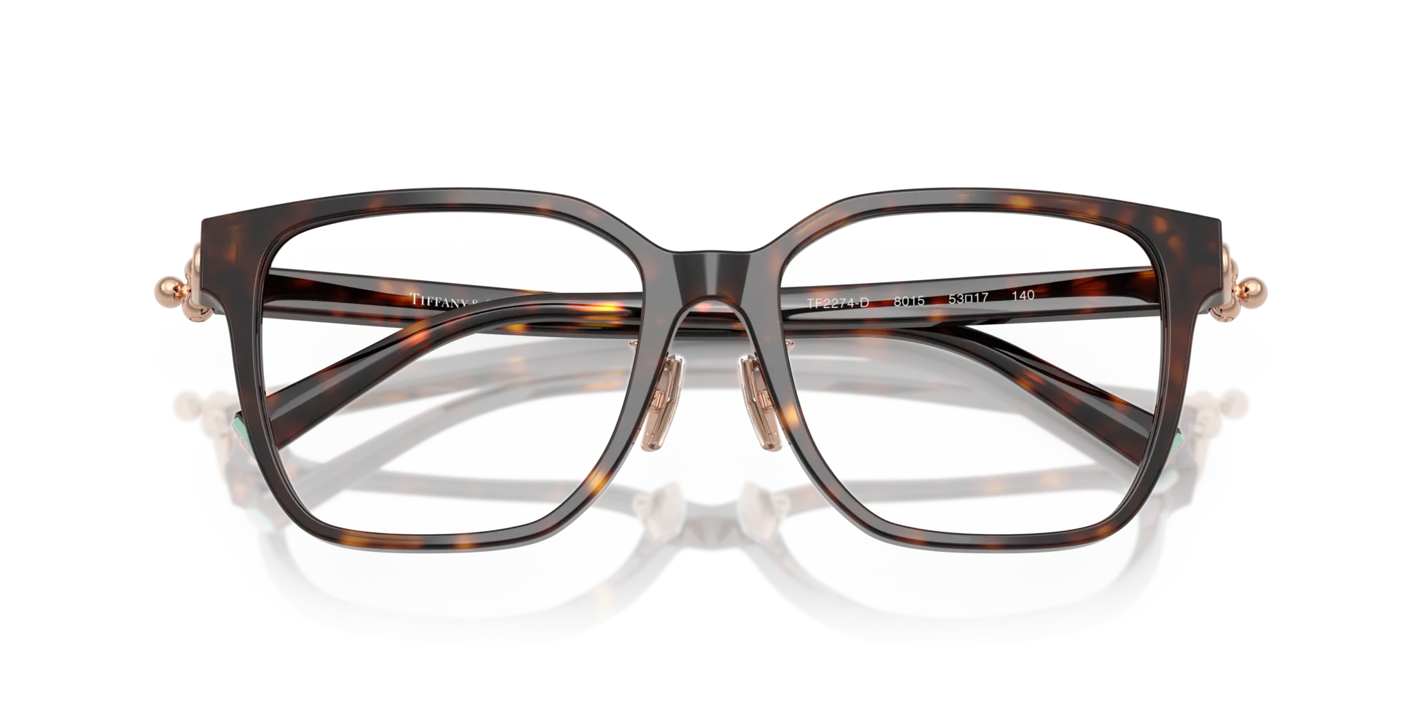 Tiffany TF2274D 8015 Montature da vista Acetato Tartaruga Squadrata Normale - immagine 2