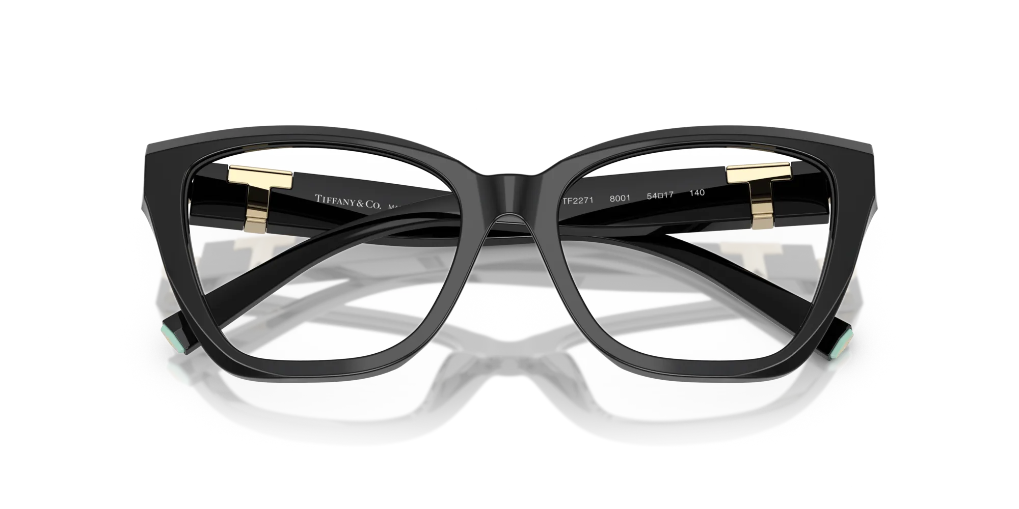 Tiffany TF2271 8001 Montature da vista Acetato Nero Cat Eye Normale - immagine 2