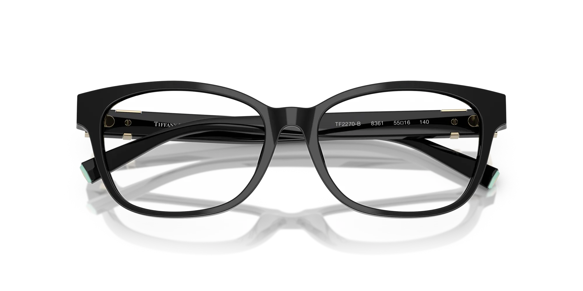 Tiffany TF2270B 8361 Montature da vista Acetato Nero Trasparente Pillow Normale - immagine 2